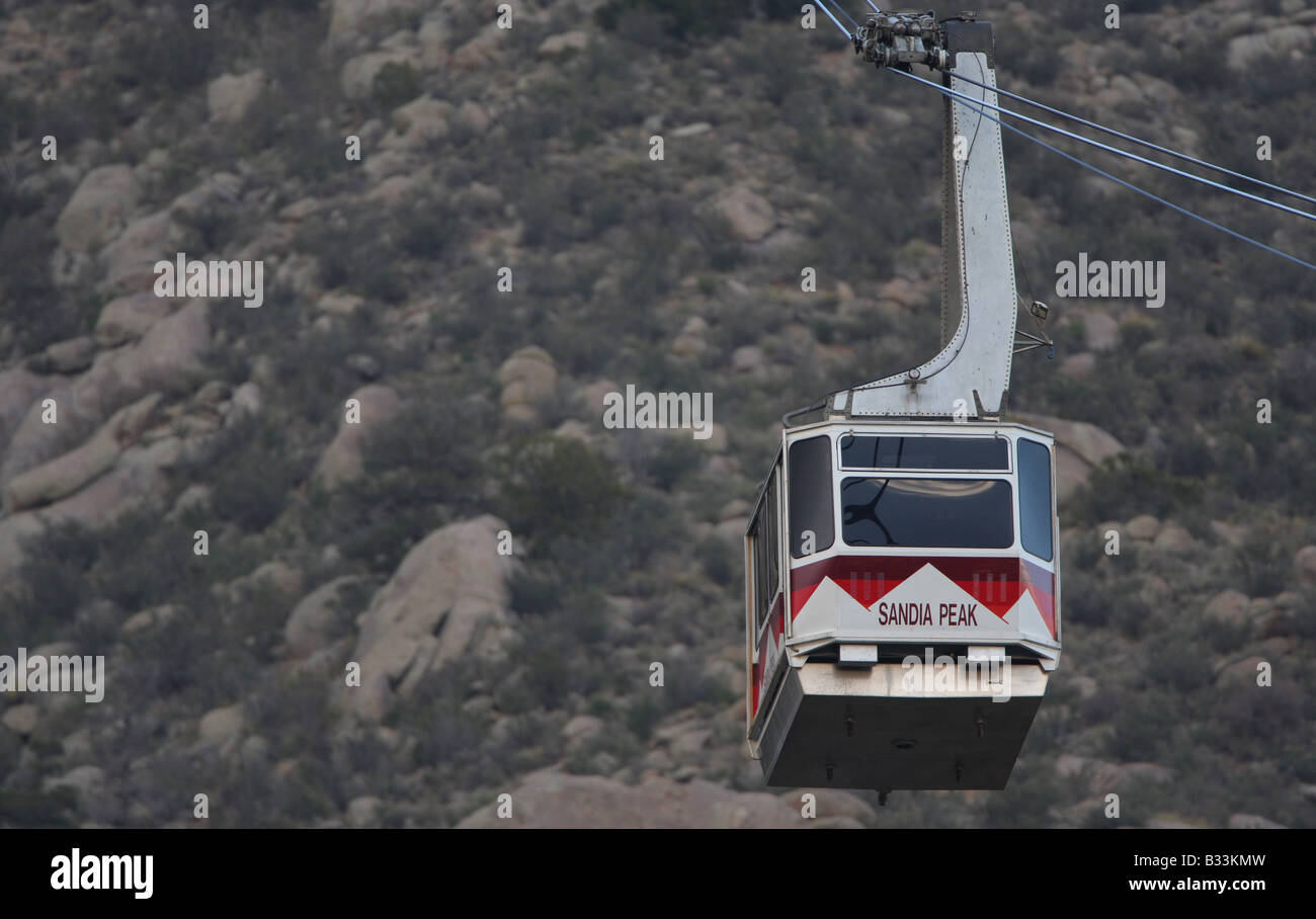 Sandia Peak Seilbahn Stockfoto