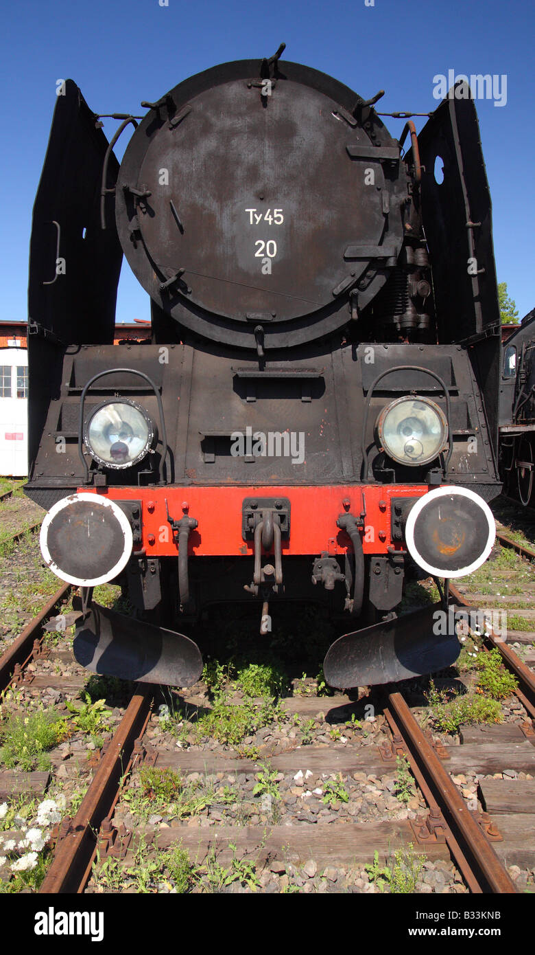 Alte Dampfmaschine, die Lokomotive Stockfoto