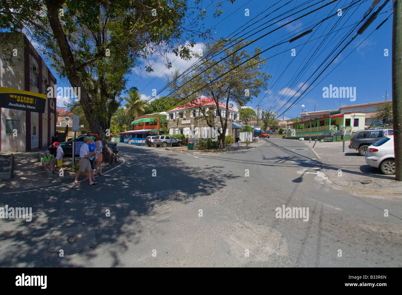 Cruz Bay auf der karibischen Insel St John in den US Virgin Islands Stockfoto