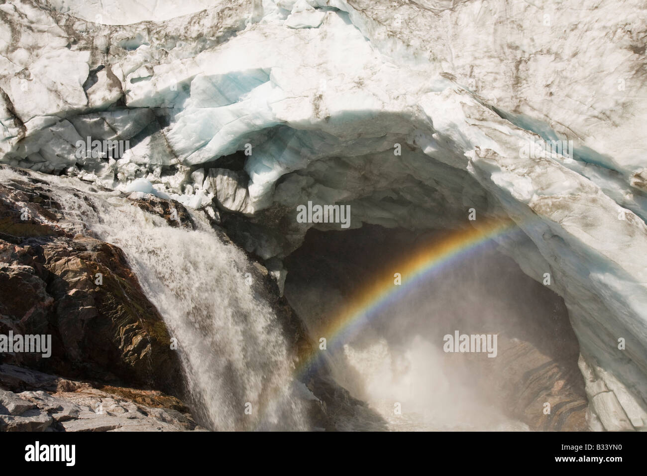 Die schnell schmelzende Russell Glacier in der Nähe von Kangerlussuaq in Grönland Stockfoto