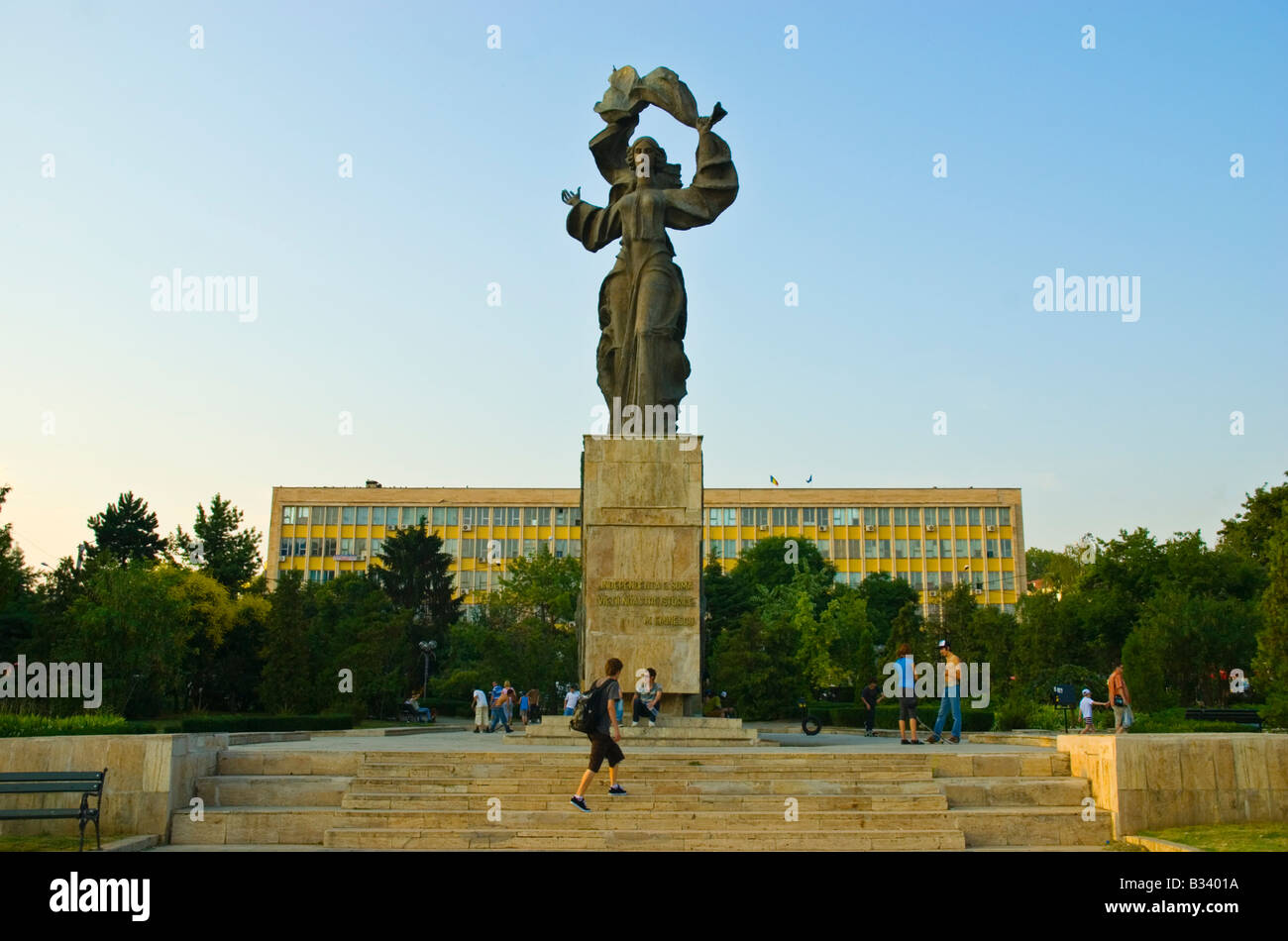 Freiheitsstatue auf B-Dul Independentei Boulevard in Iasi-Rumänien-Europa Stockfoto