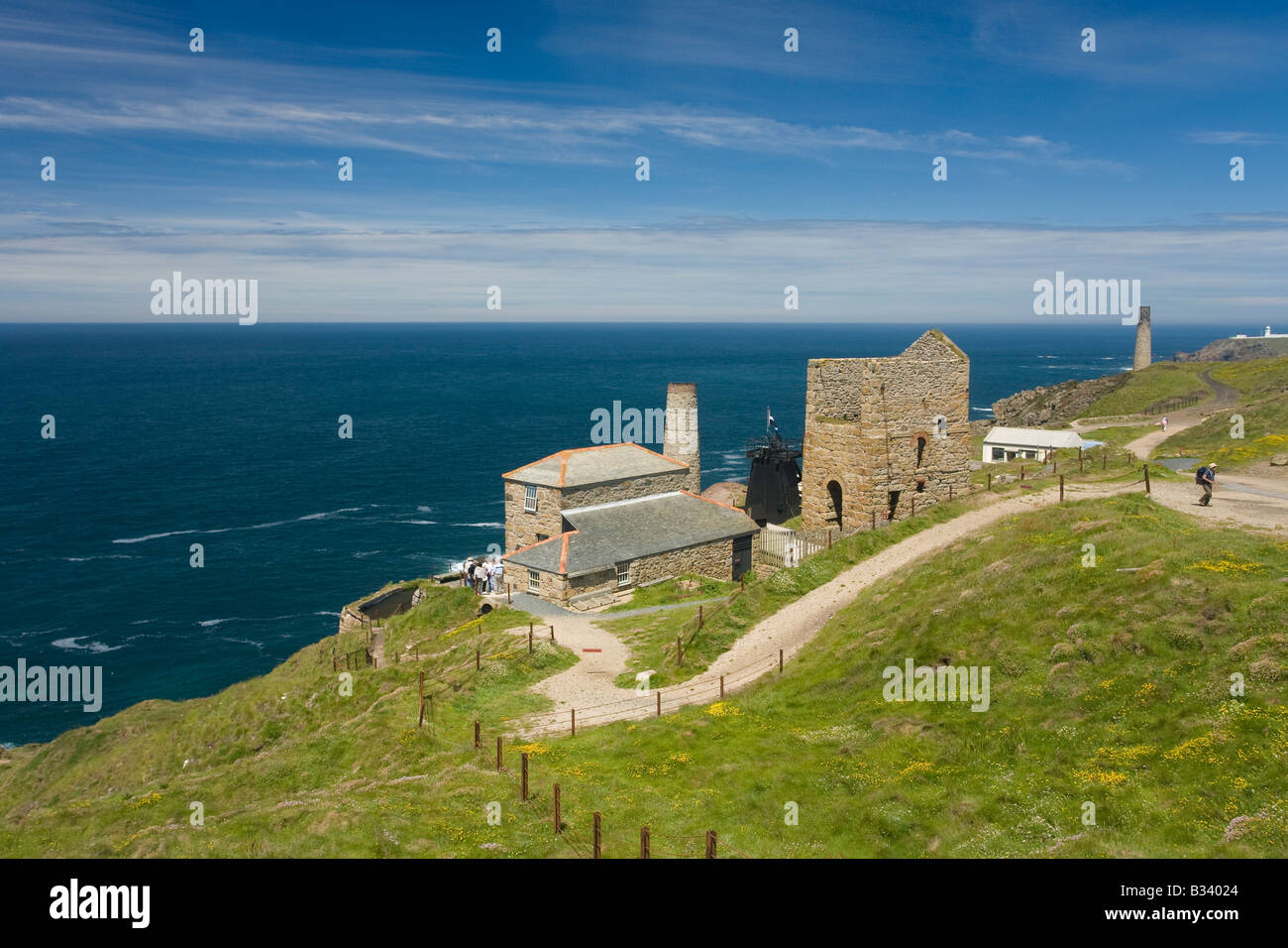Levant Mine Dampf Strahl Wicklung Maschinenhaus Baujahr 1840 Pendeen Cornwall West Country England UK United Kingdom GB Stockfoto