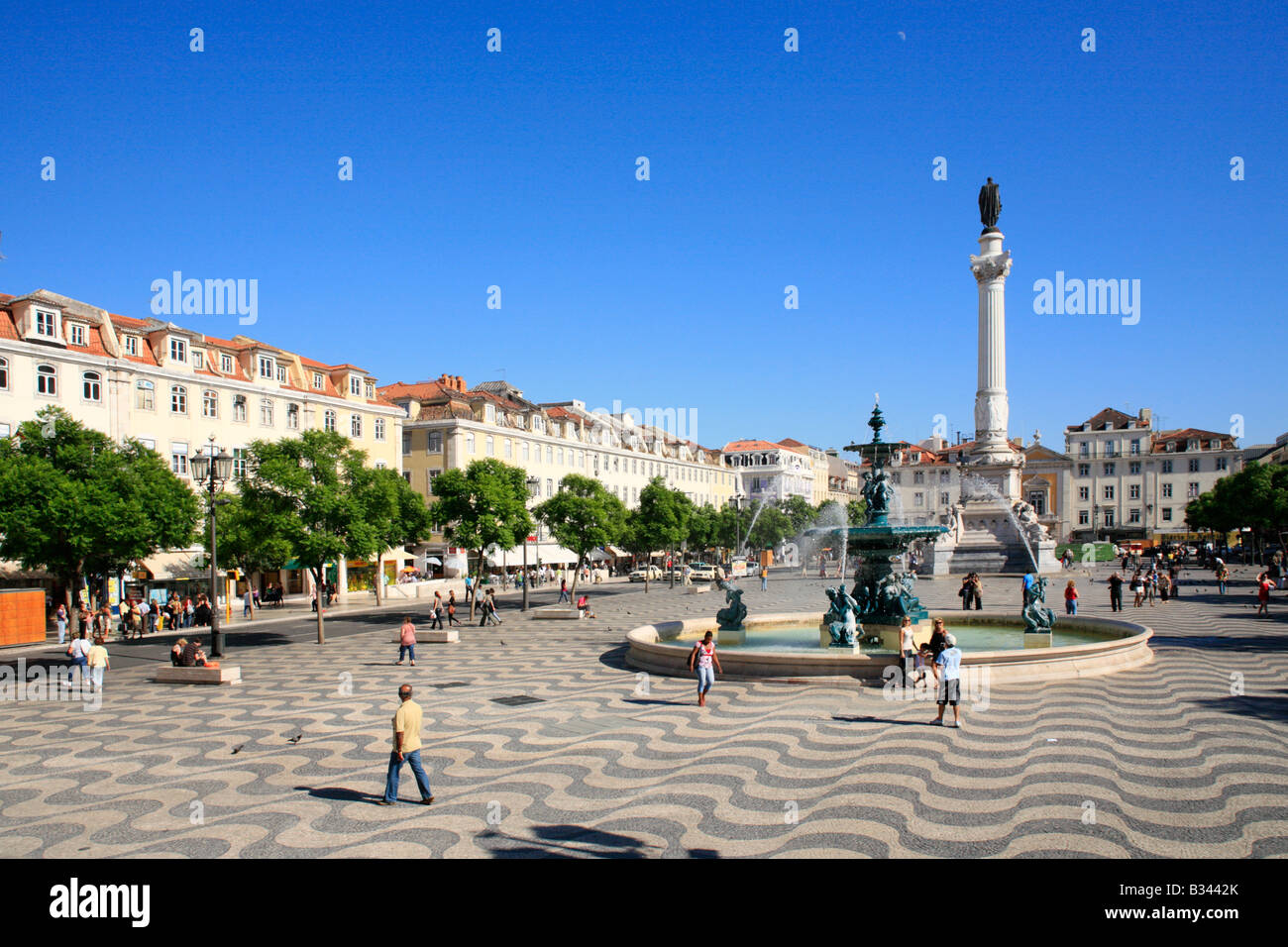 Rossio Platz, Lissabon, Portugal Stockfoto