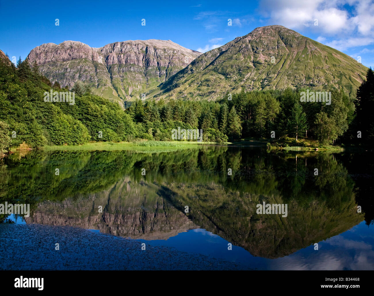 Bidean Nam Bian an der Südseite des unteren Glen Coe Lochaber Schottland Stockfoto