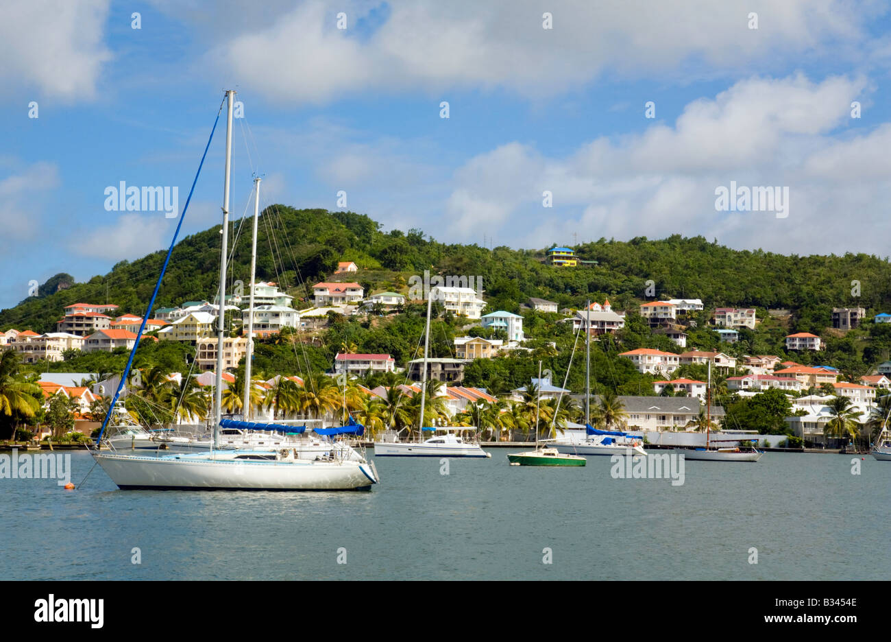 Yachten in Rodney Bay Marina, St Lucia, 'West Indies', Windward Islands, Karibik Stockfoto