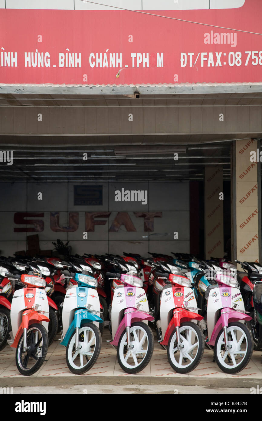Motorrad-Shop in Vietnam Stockfoto