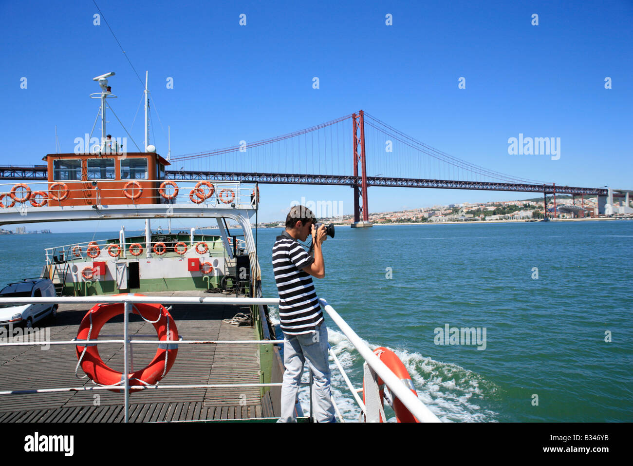 Ponte 25 de Abril, Lissabon, Portugal Stockfoto