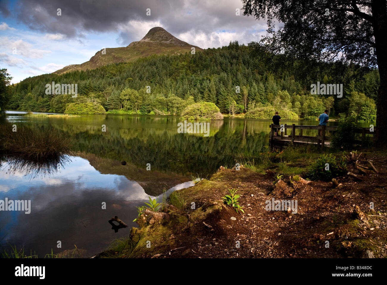 Glencoe Lochan befindet sich oberhalb von Glencoe Village Lochaber, Schottland Stockfoto