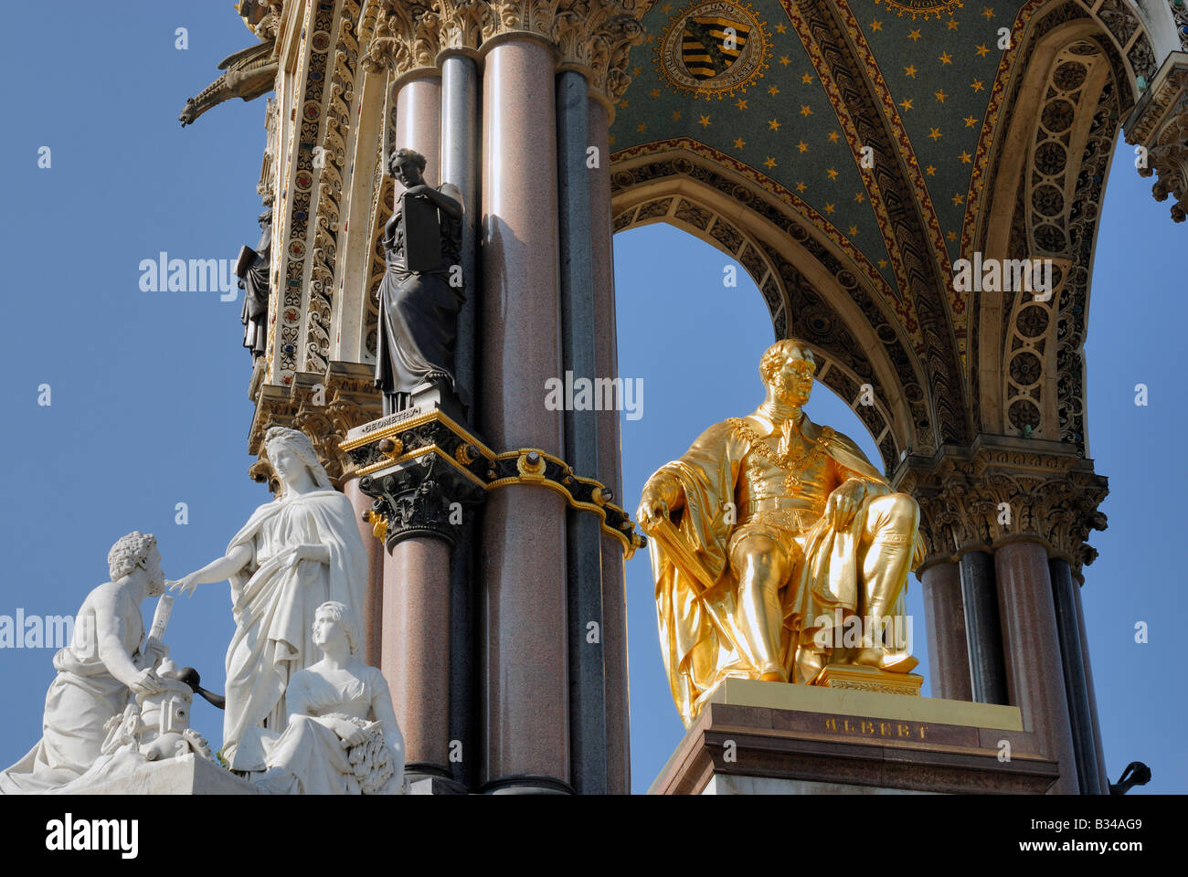 Albert Memorial, Kensington Gardens, London Stockfoto