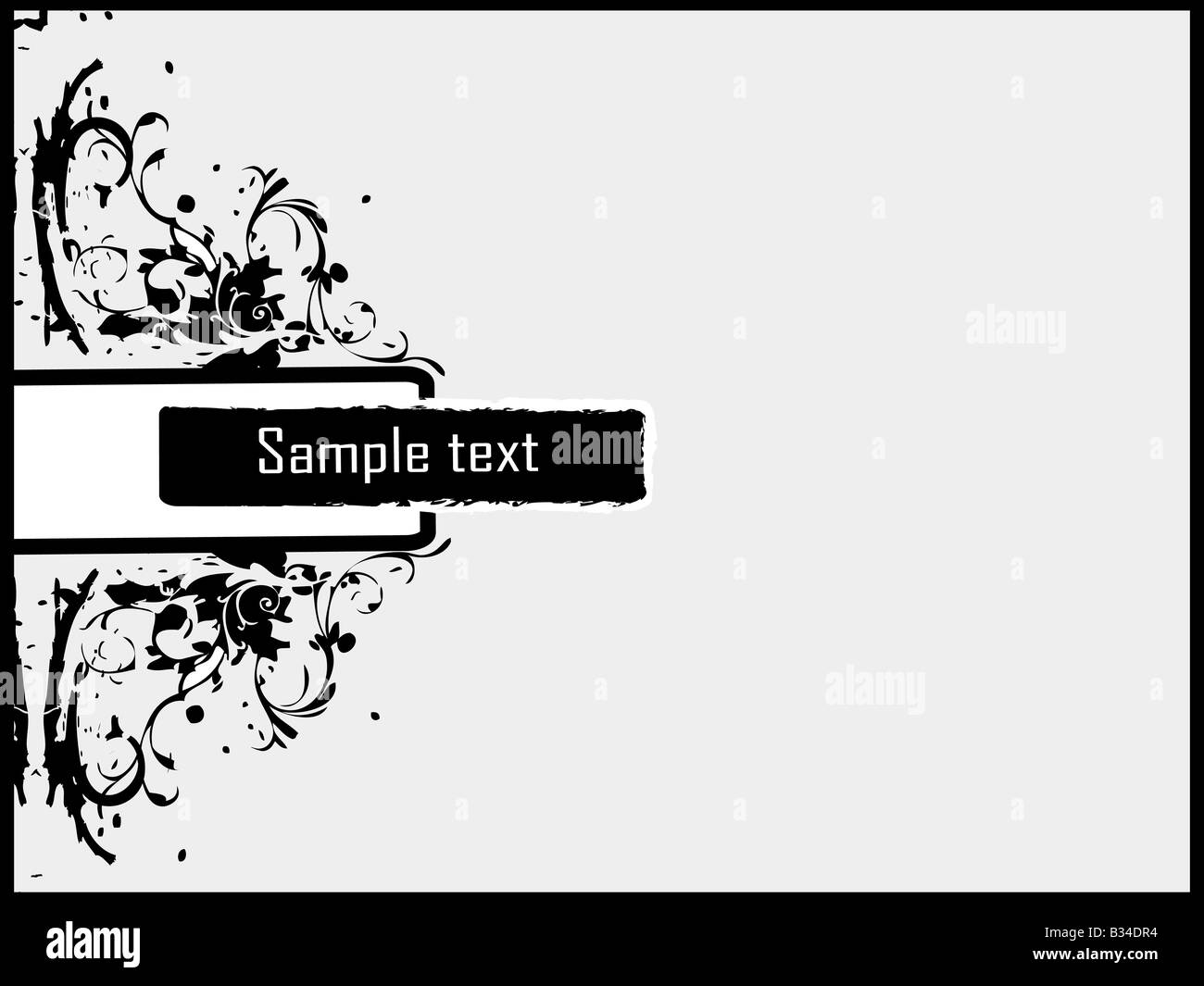 Swirly Design mit Grunge und Sample text Stockfoto