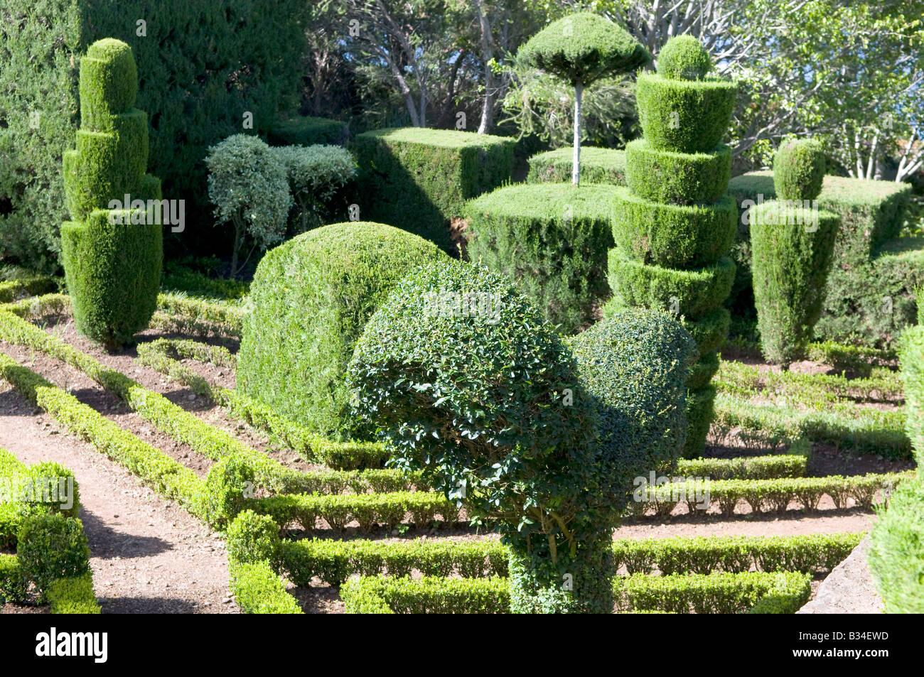 Formalen Einstellung Topiary Garten Stockfoto