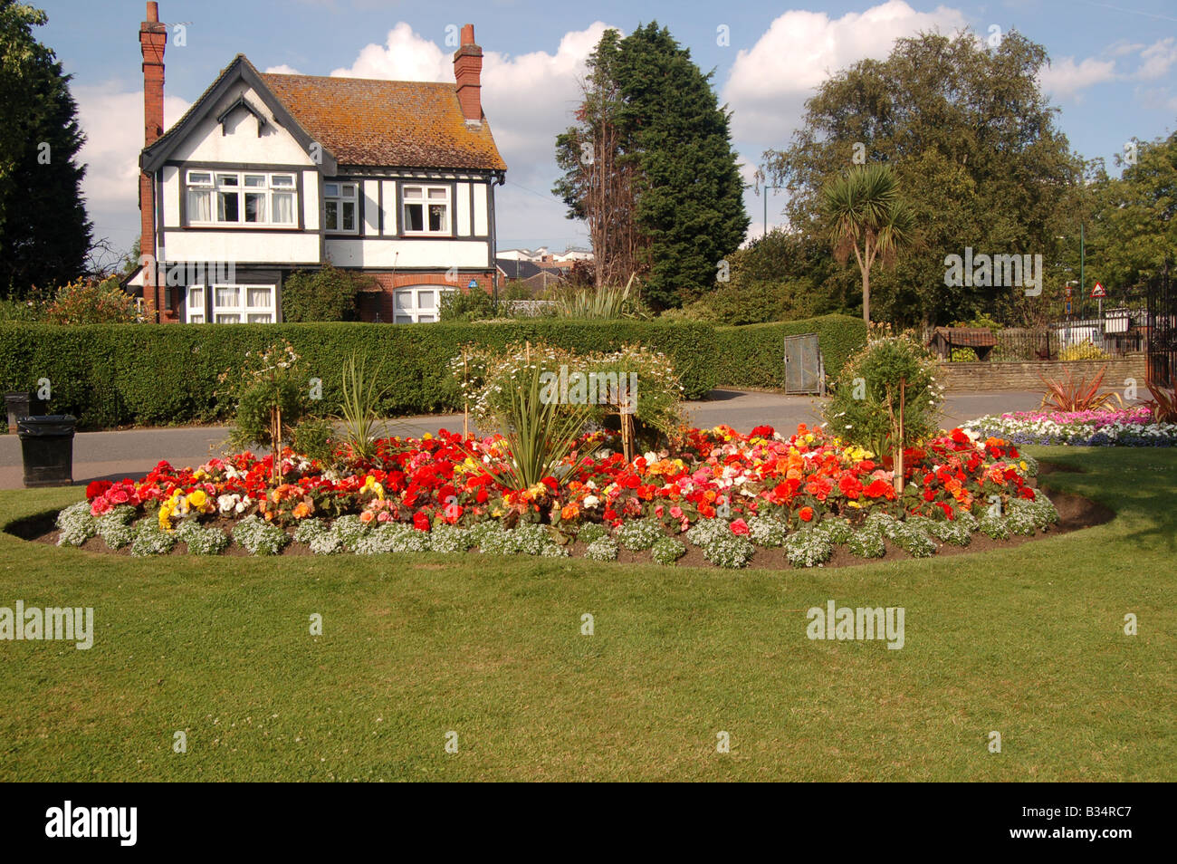 Blumen in Rundholz Pk, Harlesden, London, England, Vereinigtes Königreich Stockfoto