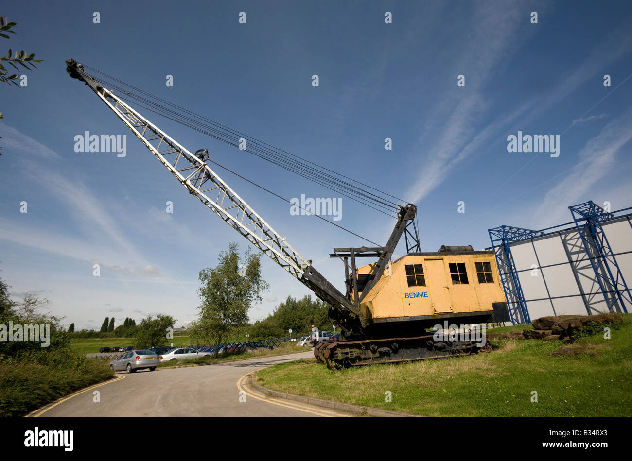 Snibston Entdeckerpark, Coalville, Leicester. Bennie Ruston-Bucyrus 54RB Diesel angetrieben Seilbagger Stockfoto