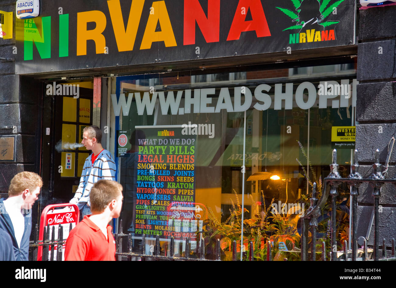 ein Geschäft in Capel Street Dublin Irland herbal Highs legale Drogen zu verkaufen Stockfoto