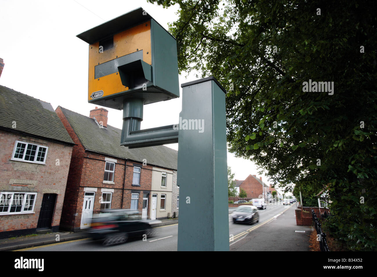 Einen Blitzer auf der B5404 Straße durch Wilnecote in Staffordshire, UK Stockfoto
