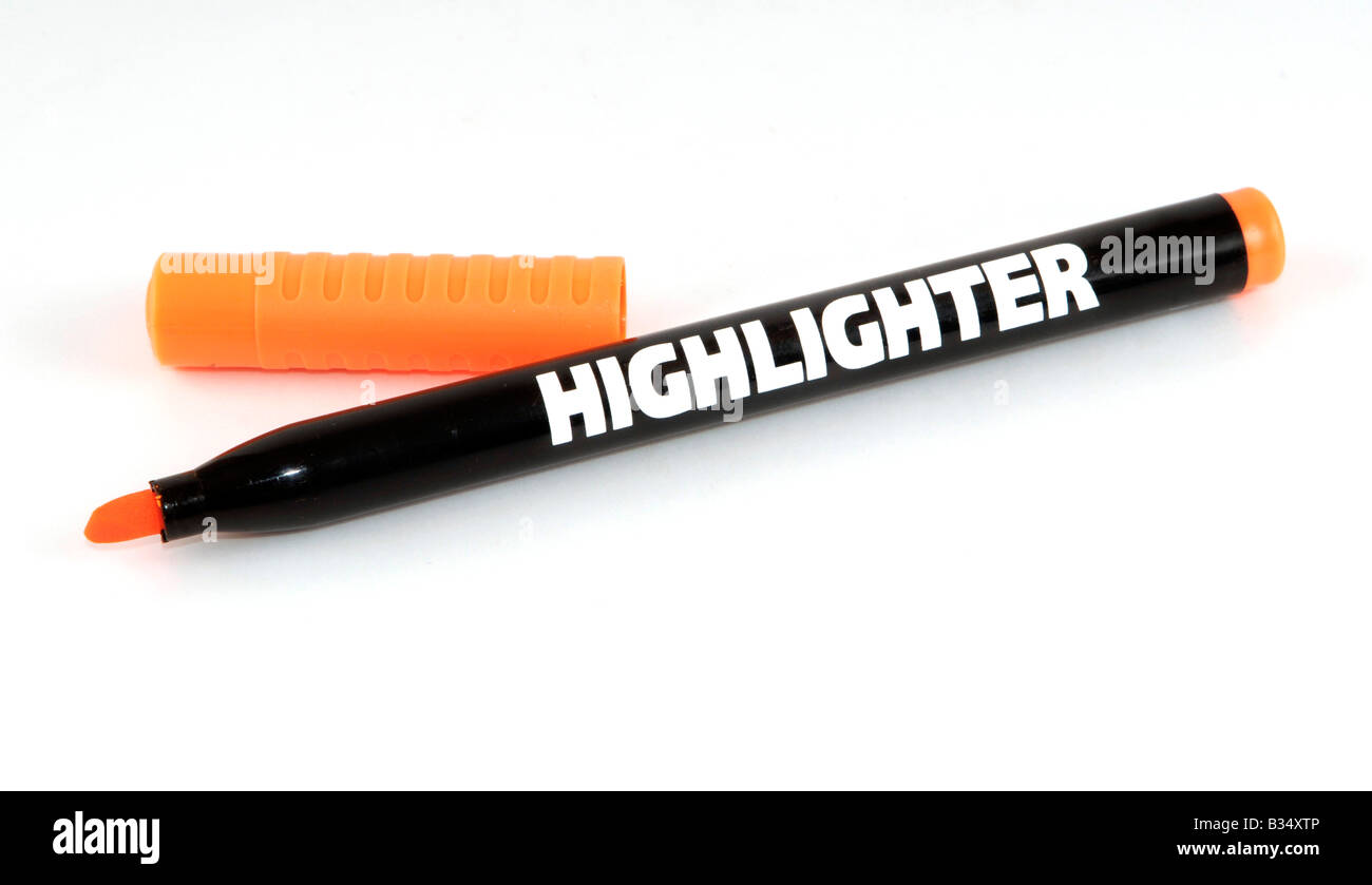 Orange Highlighter Stockfoto