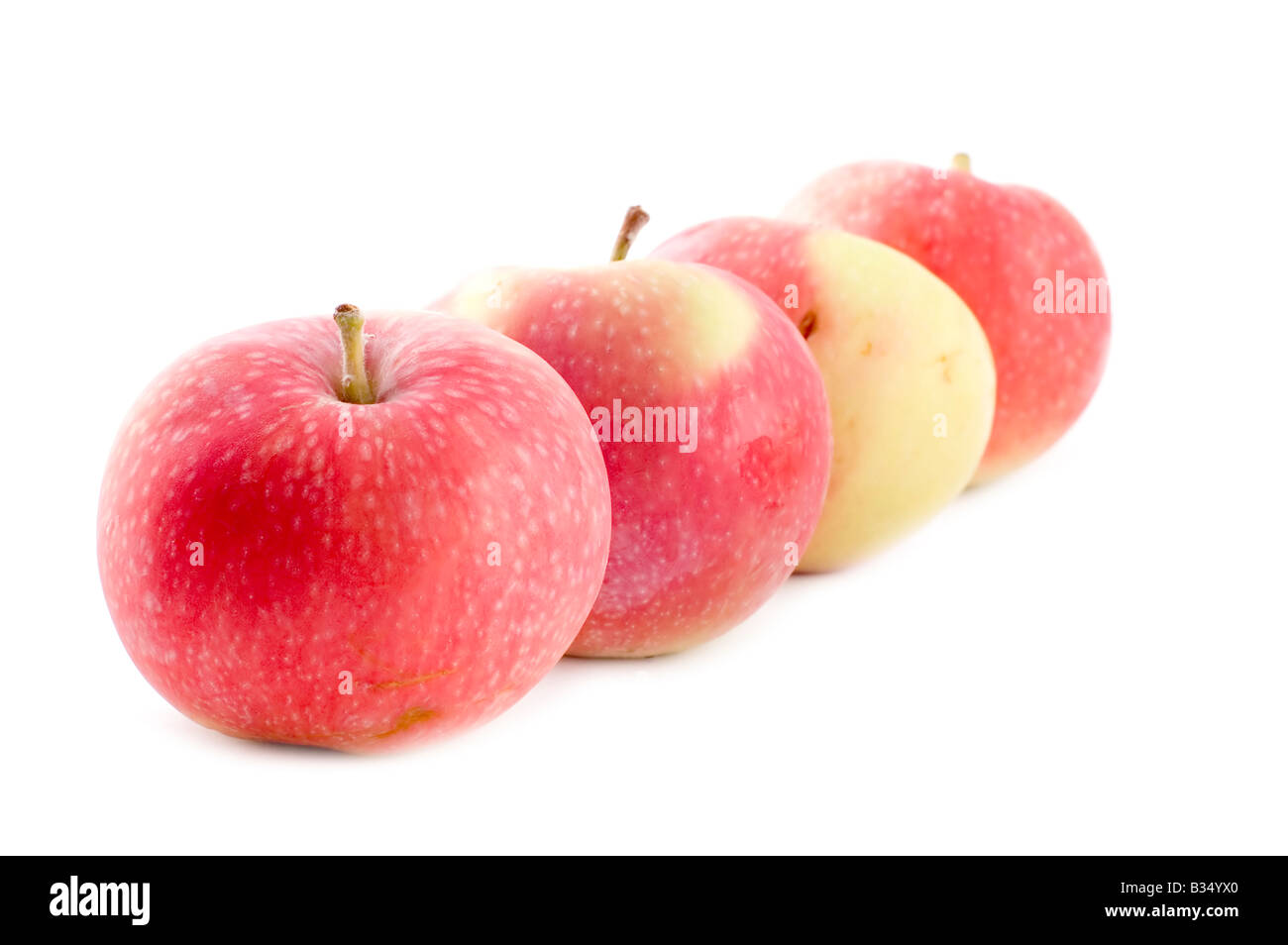 Objekt auf weißen Rohkost apple Stockfoto
