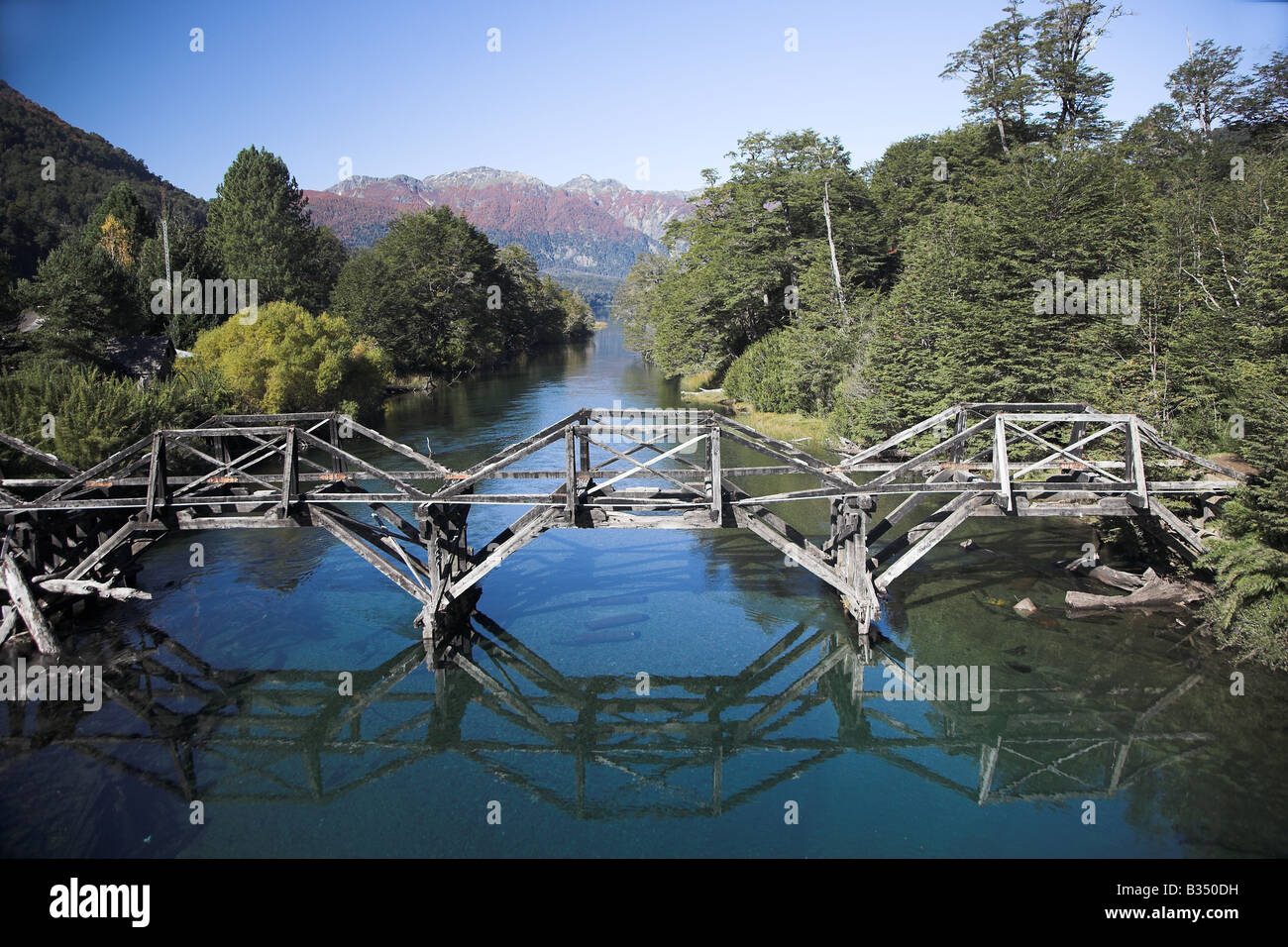 Blick vom Bereich Lakes District von Argentinien, Bestandteil der sieben-Seen-Route. Stockfoto