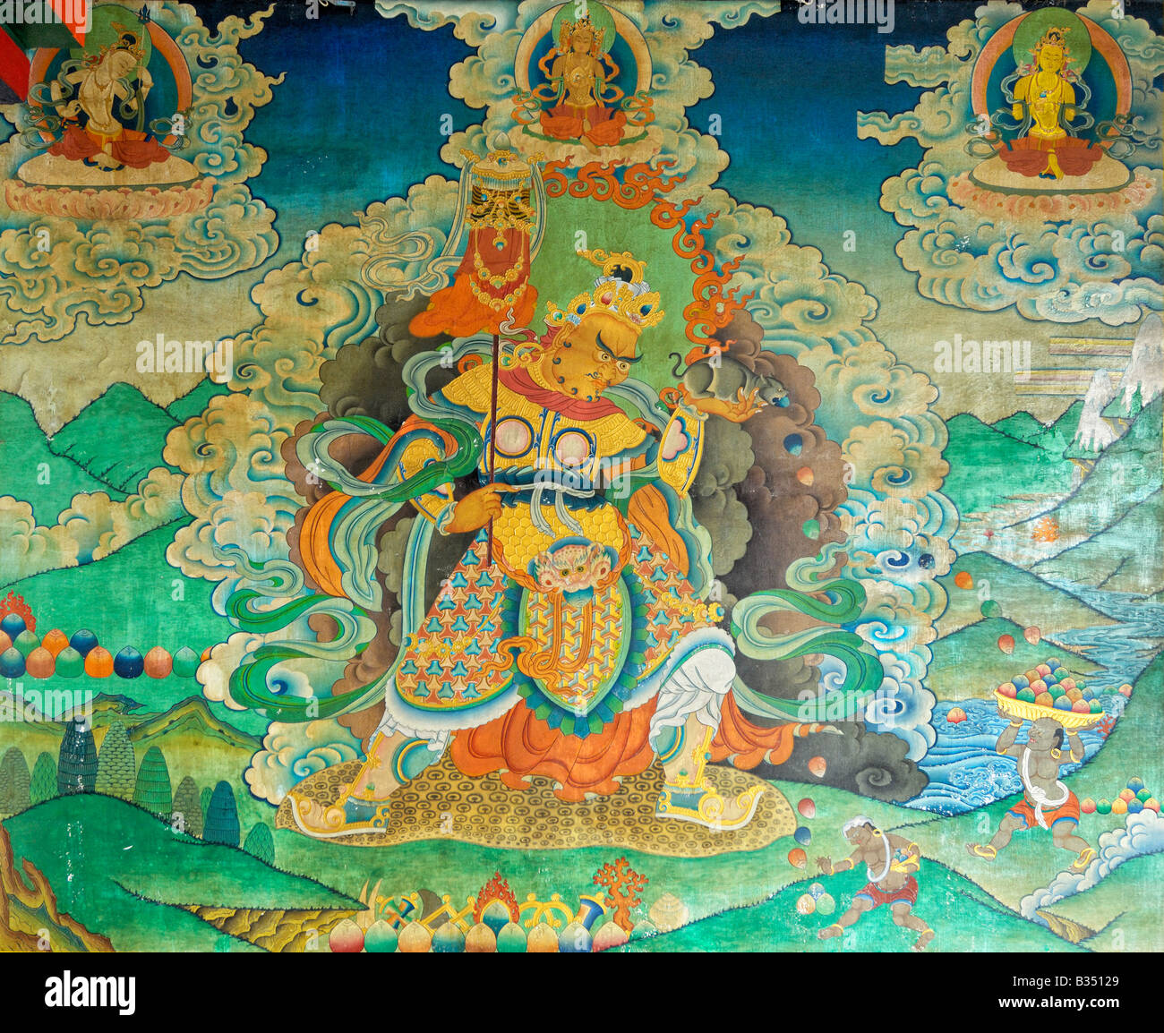 Tibetisch-buddhistische Malerei neue Ghoom Kloster Darjeeling Stockfoto