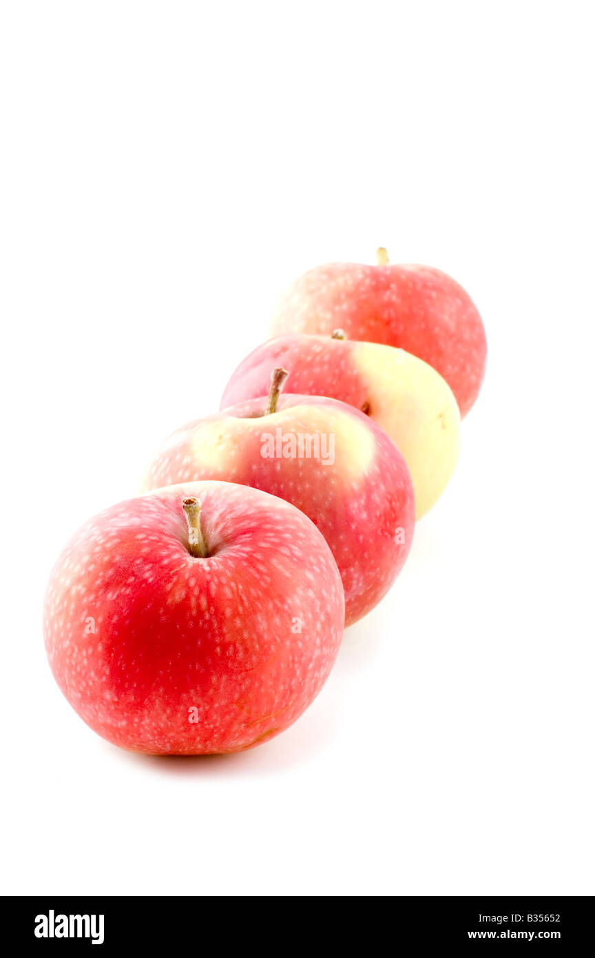 Objekt auf weißen Lebensmittel Farbe Apfel Stockfoto