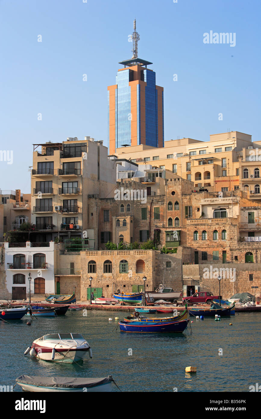 Portomaso Tower, St. Julian's, Spinola Bay, Malta Stockfoto