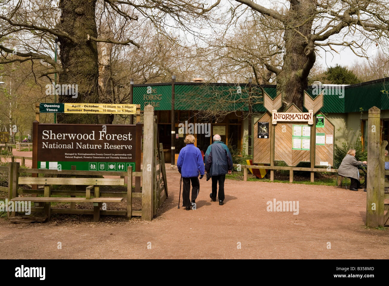 Sherwood Forest Besucherzentrum Nottinghamshire Stockfoto