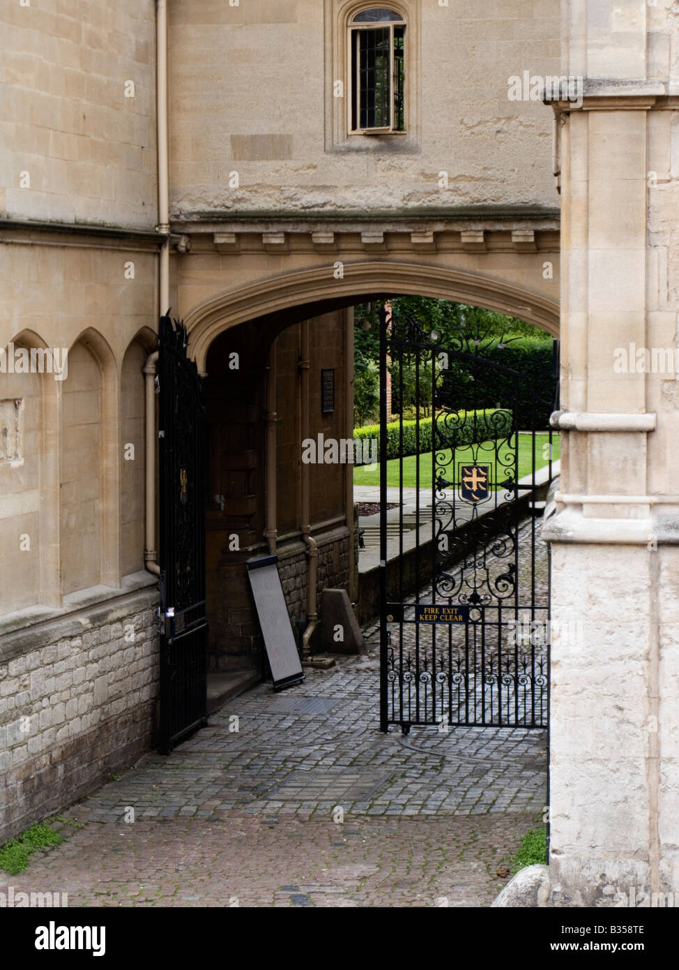 Brücke über Logik Lane Verknüpfung der Durham Gebäude zu den wichtigsten University College Oxford High Street, Oxfordshire, England Stockfoto