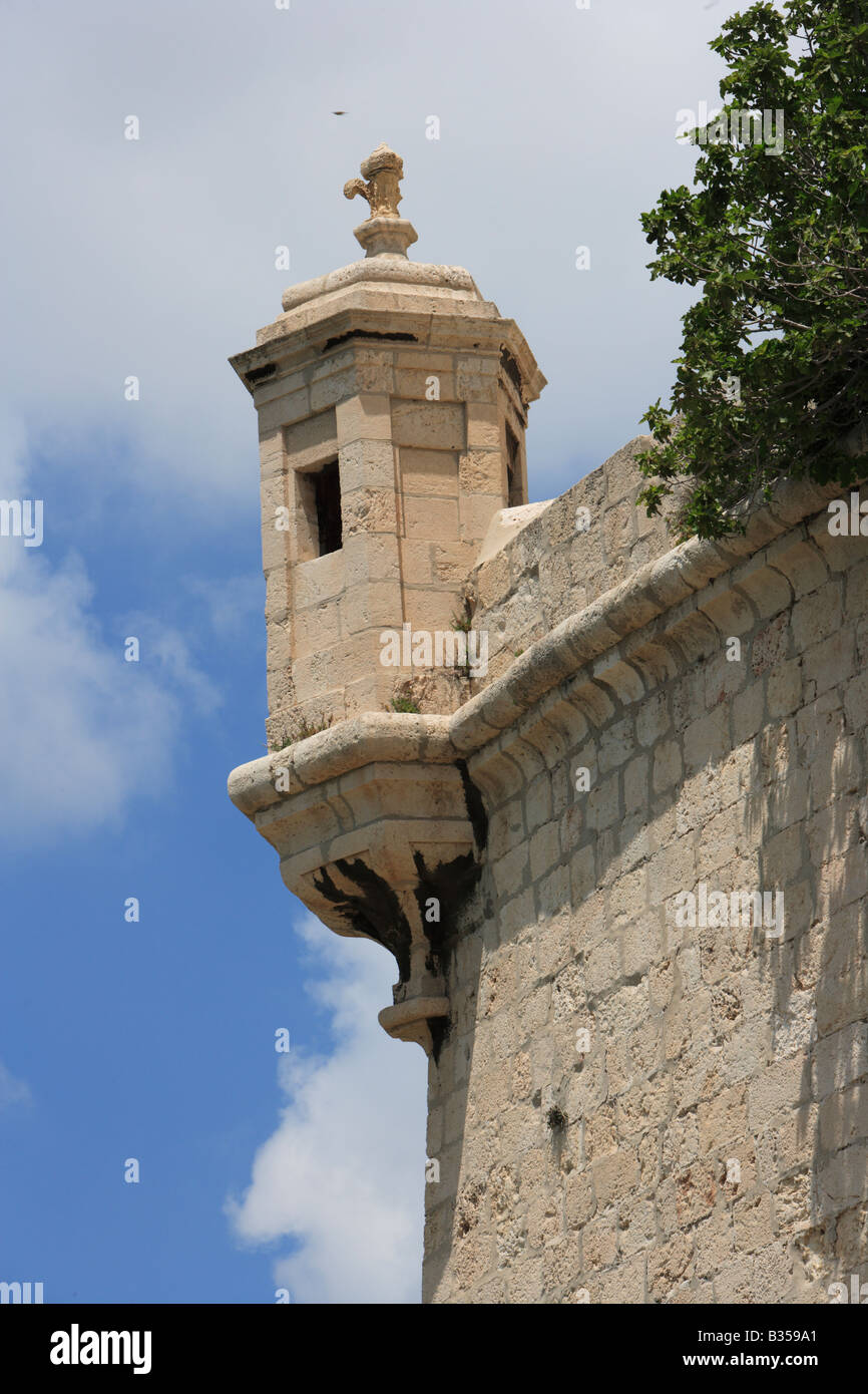 Fort St. Angelo sentry Post, vittoriosa, Malta Stockfoto