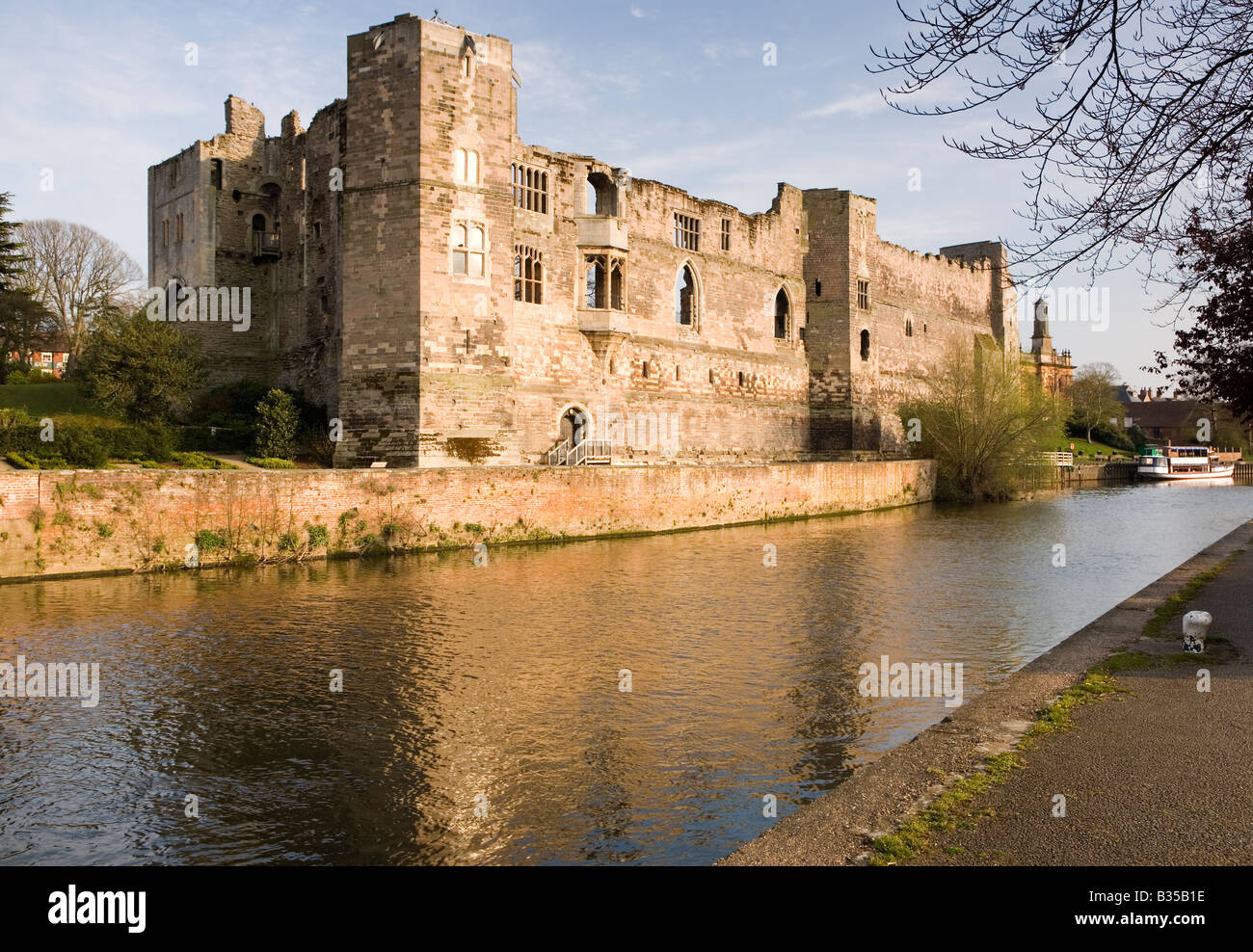 Newark Burg entlang des Flusses Trent Nottinghamshire Stockfoto