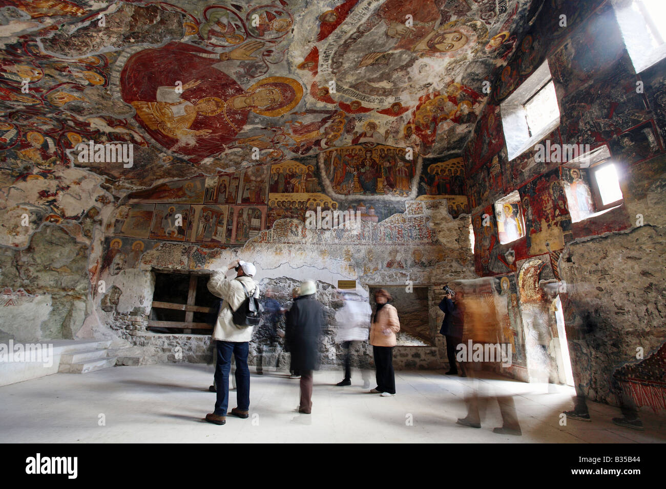 Innenaufnahme von Sumela-Kloster, Trabzon, Türkei Stockfoto