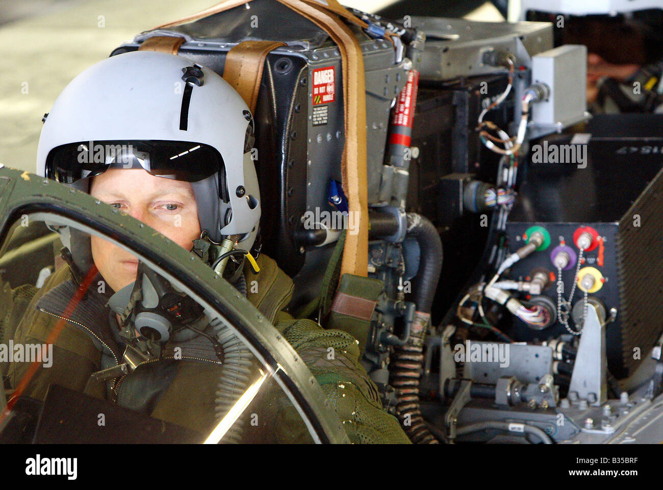 Pilot des 51. Imelmann Reconnaissance Wing, Jagel, Deutschland Stockfoto