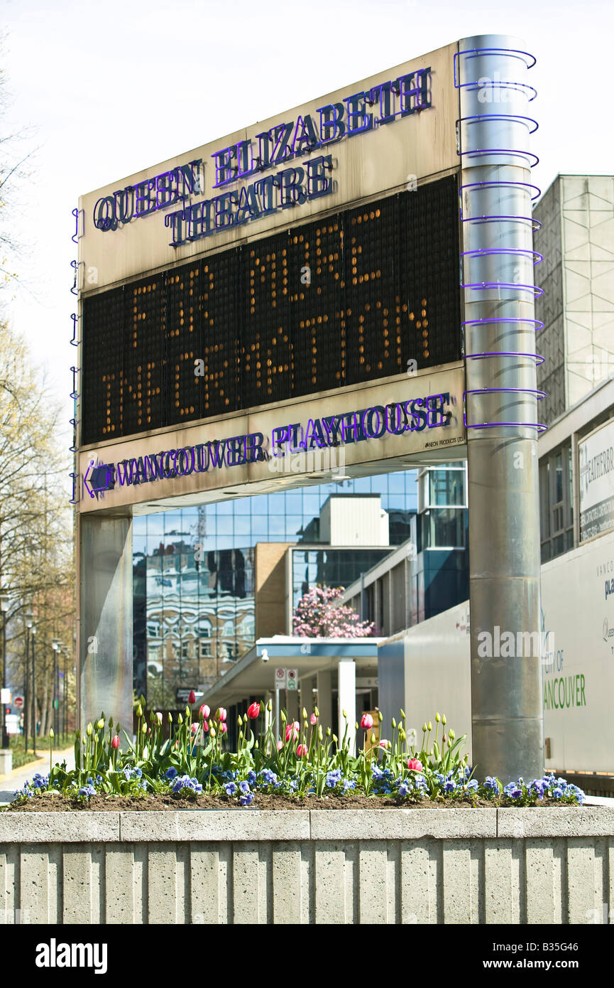 Queen Elizabeth Theatre Vancouver BC Kanada Stockfoto