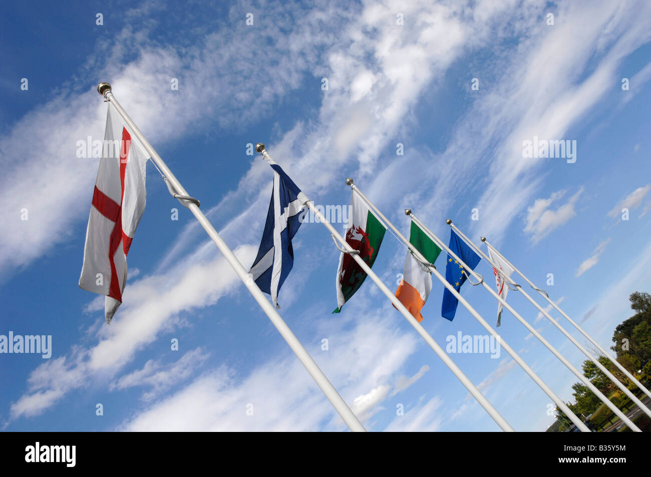 Flaggen von Großbritannien Stockfoto