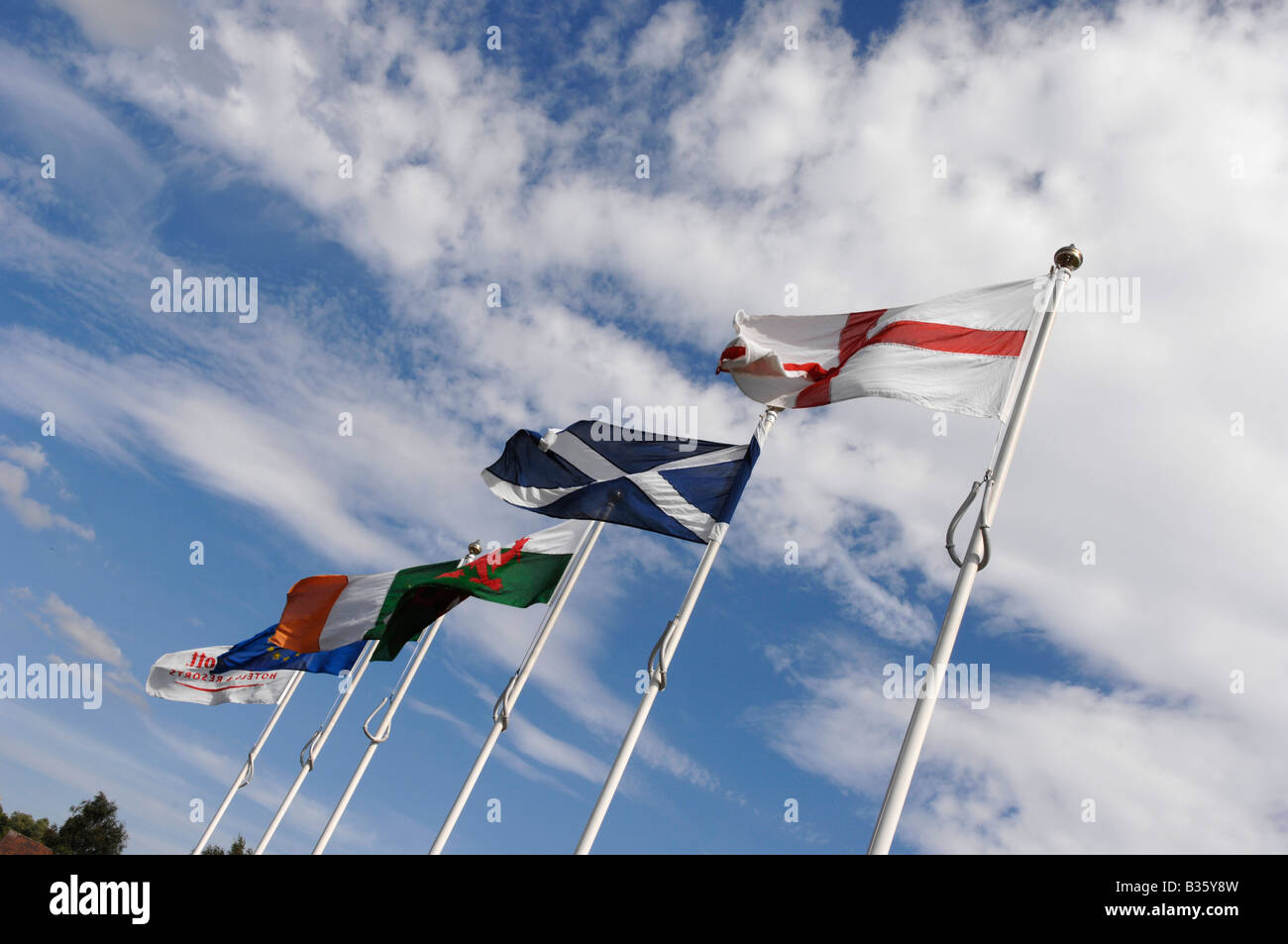 Flaggen von Großbritannien Stockfoto