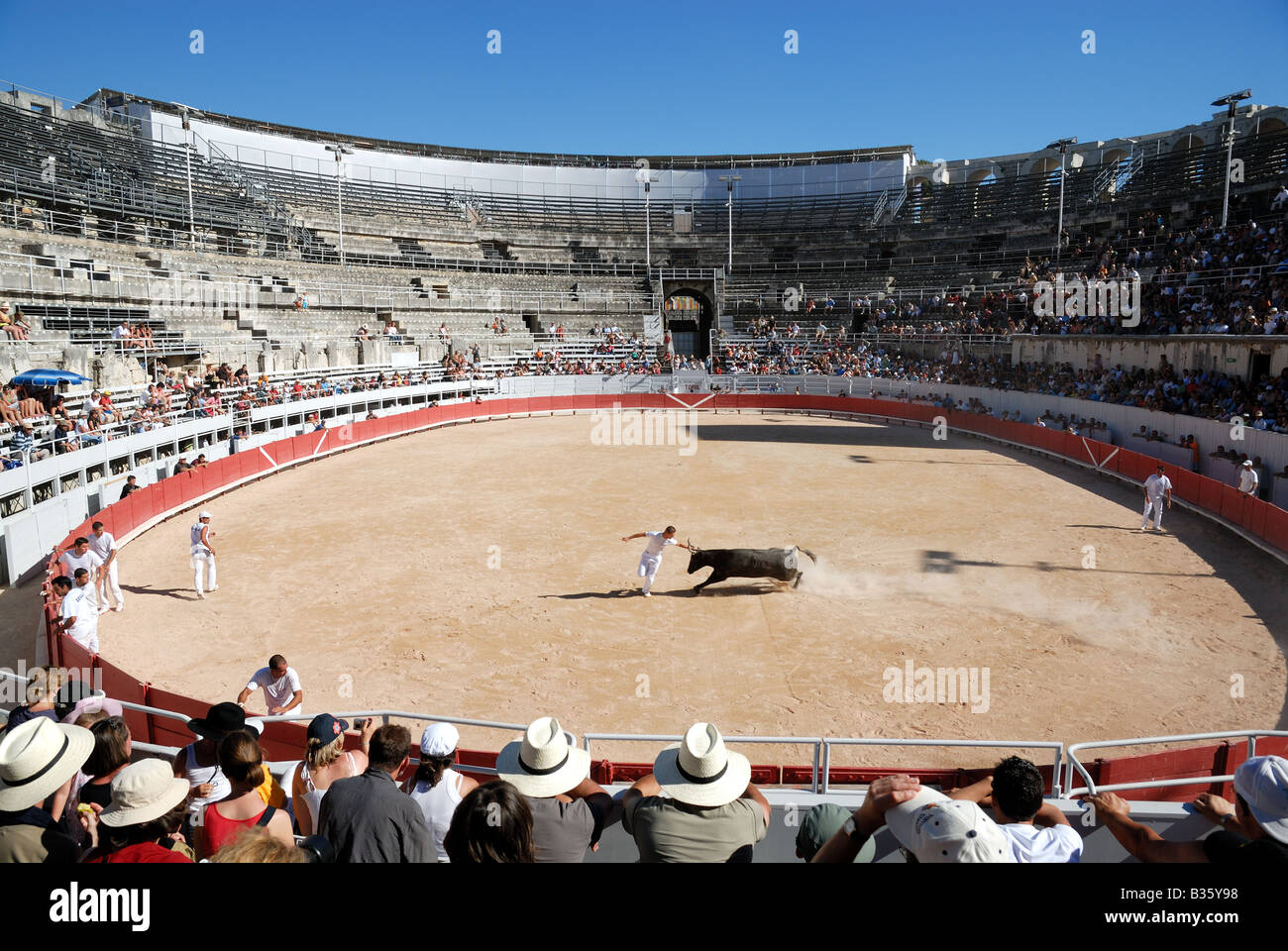 Roman Arena in Arles, Frankreich Stockfoto