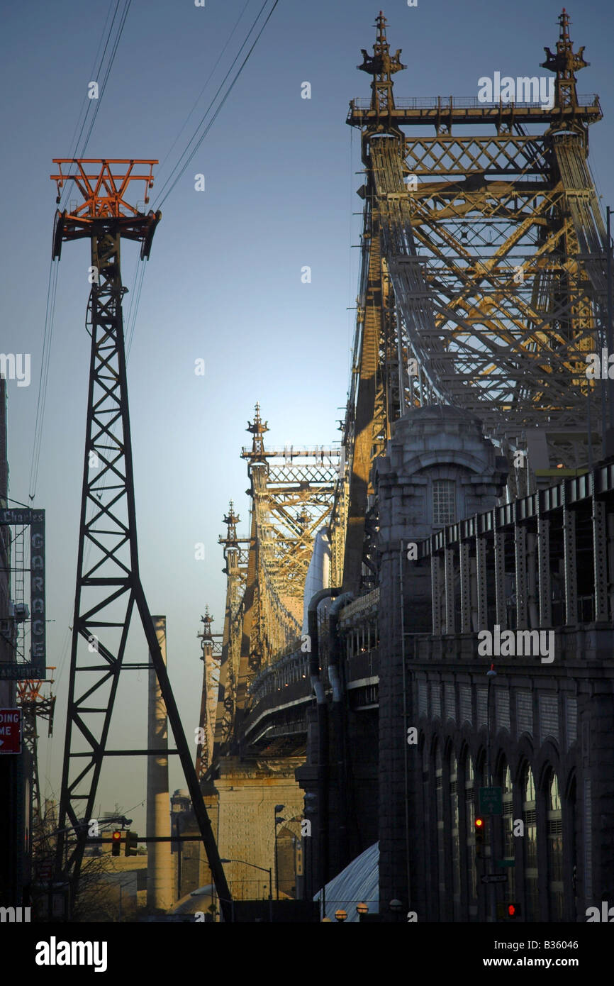 Blick von der Queensboro Bridge in New York City Manhattan Stockfoto