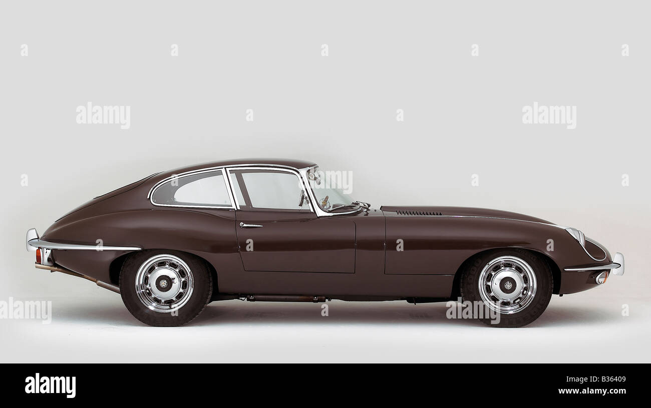 Jaguar E-Type 1975 Stockfoto