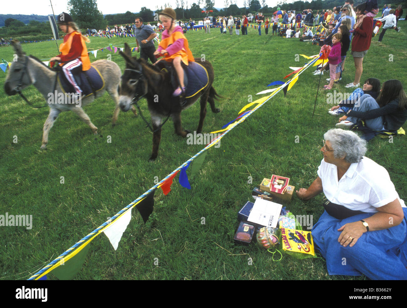 Esel-Derby, Somerset, Großbritannien Stockfoto