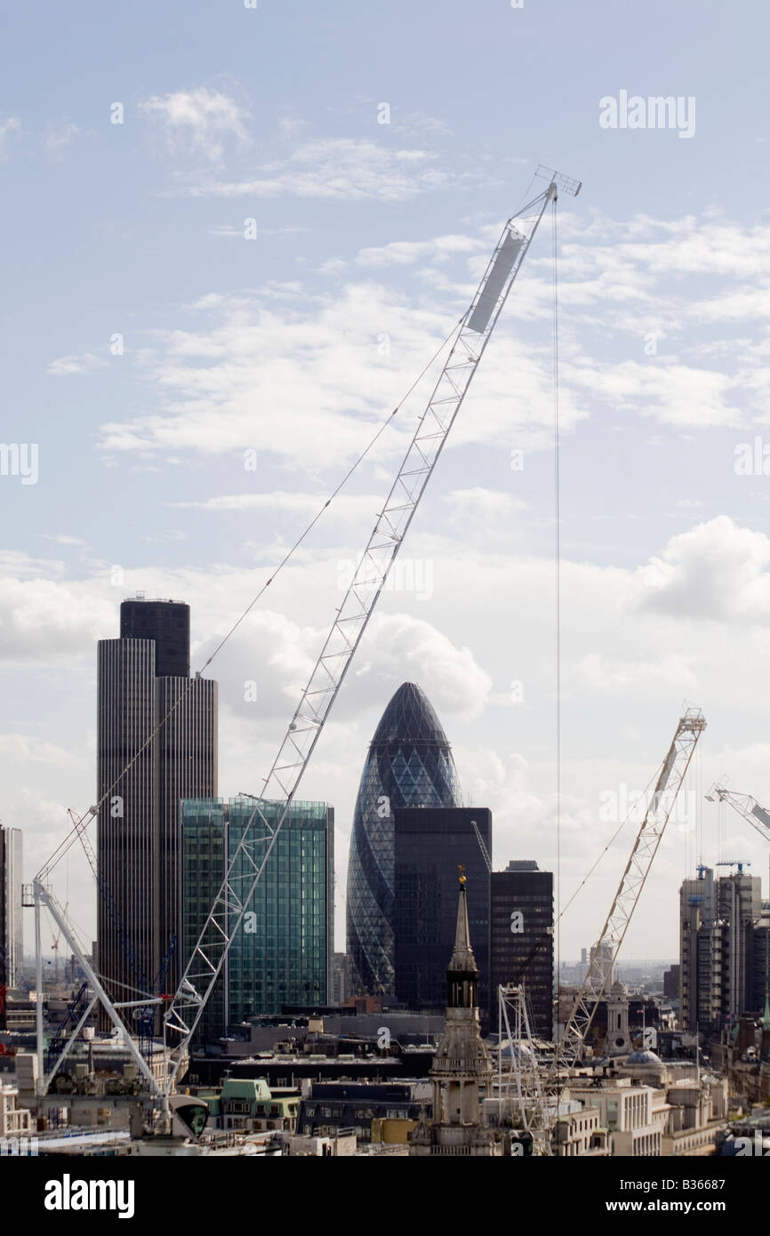 Bauarbeiten in der City of London Stockfoto