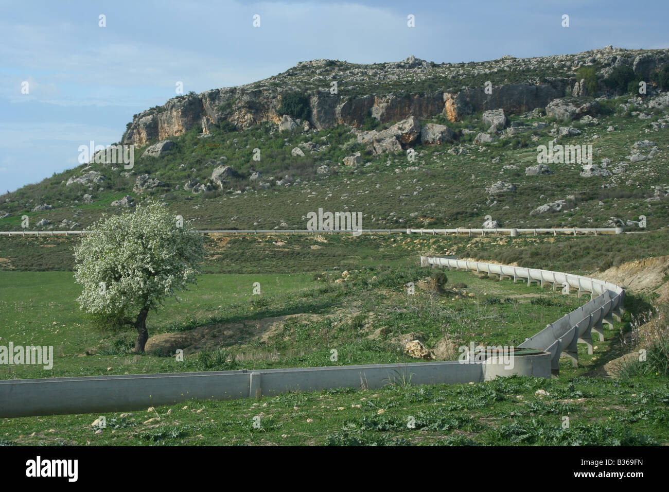 Türkische Bewässerungssystem in der Nähe von Syllium, Türkei Stockfoto