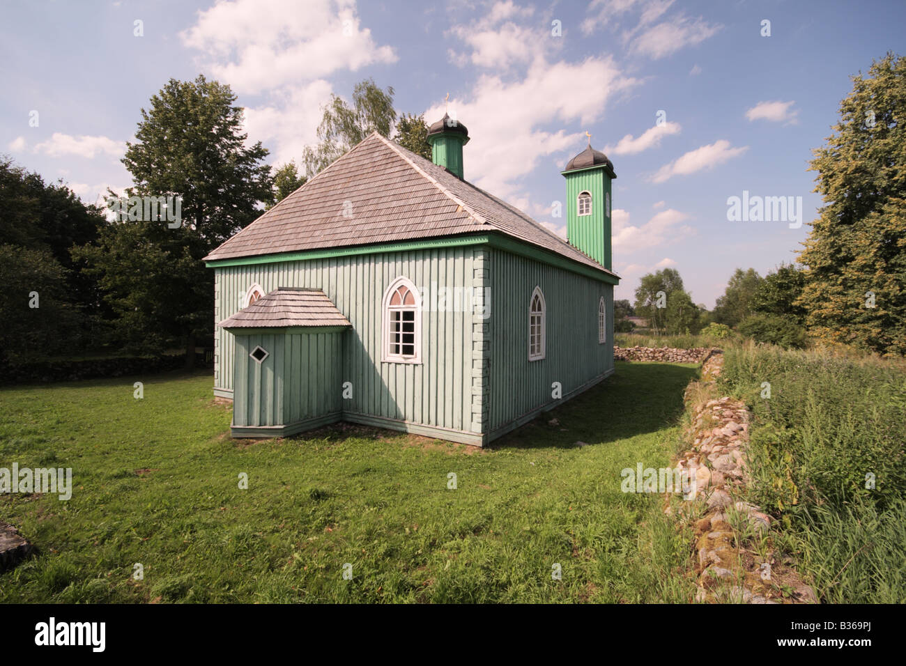 Hölzerne Moschee in Kruszyniany, Polen Stockfoto