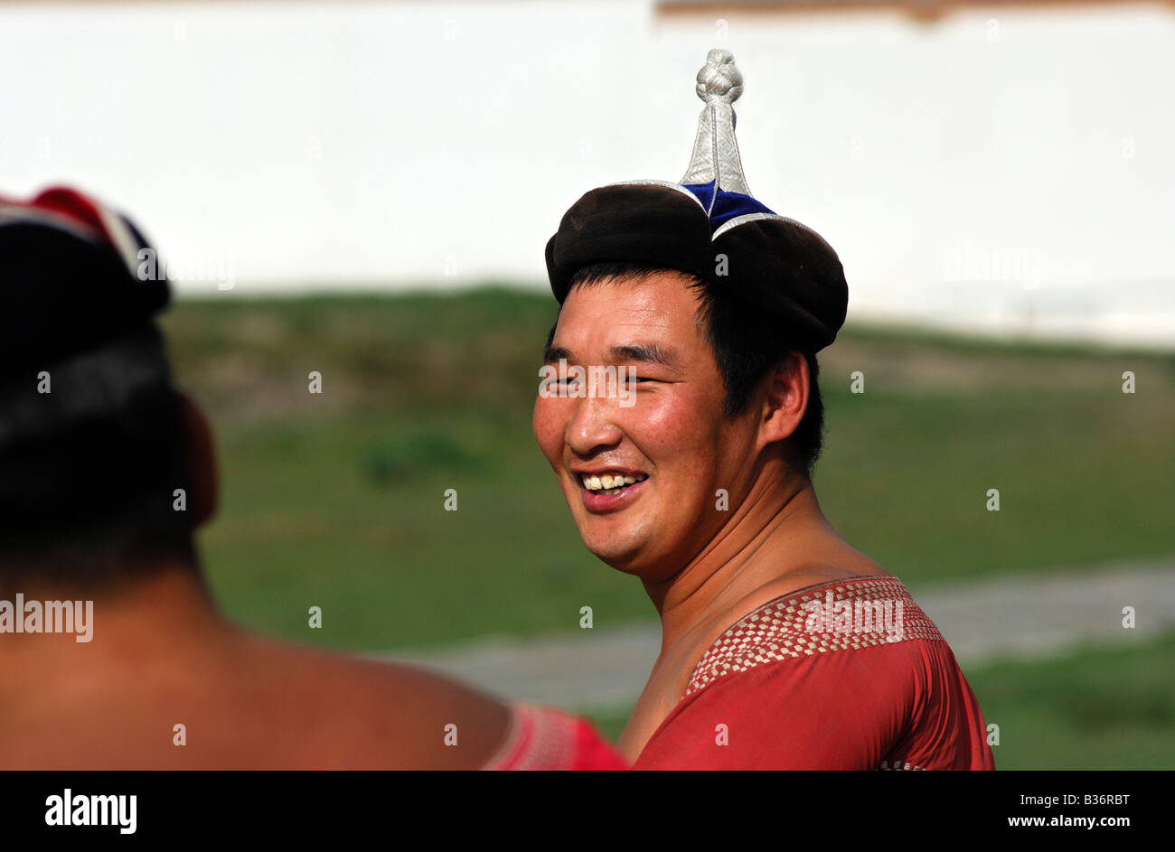 Traditioneller mongolischer Ringer, Ulaanbaatar, Mongolei Stockfoto