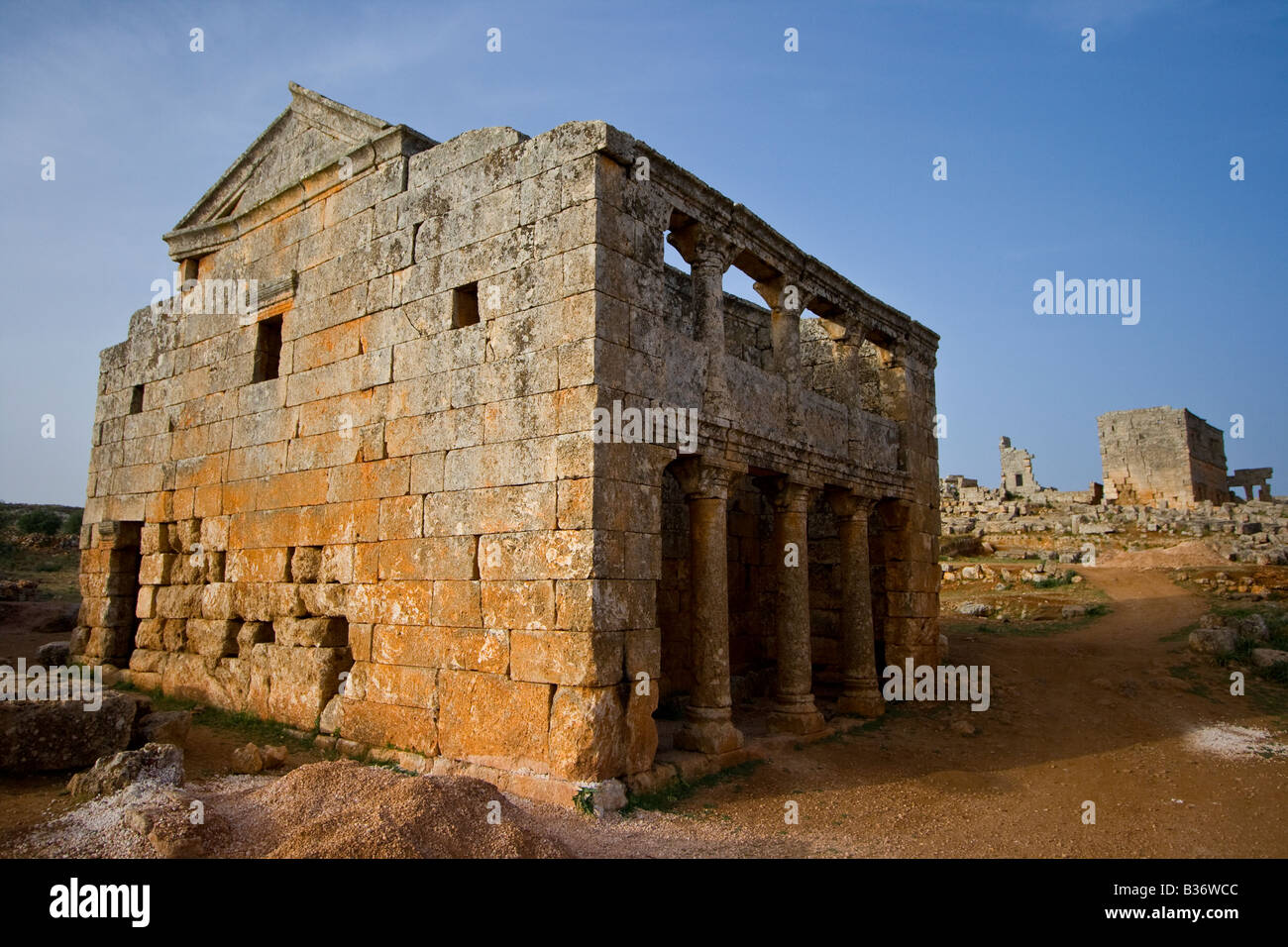 Roman Taverne am Serjilla eines der Toten Städte in Syrien Stockfoto