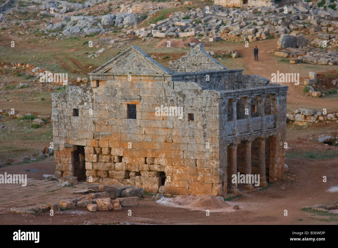Römische Ruinen in Serjilla eines der Toten Städte in Syrien Stockfoto