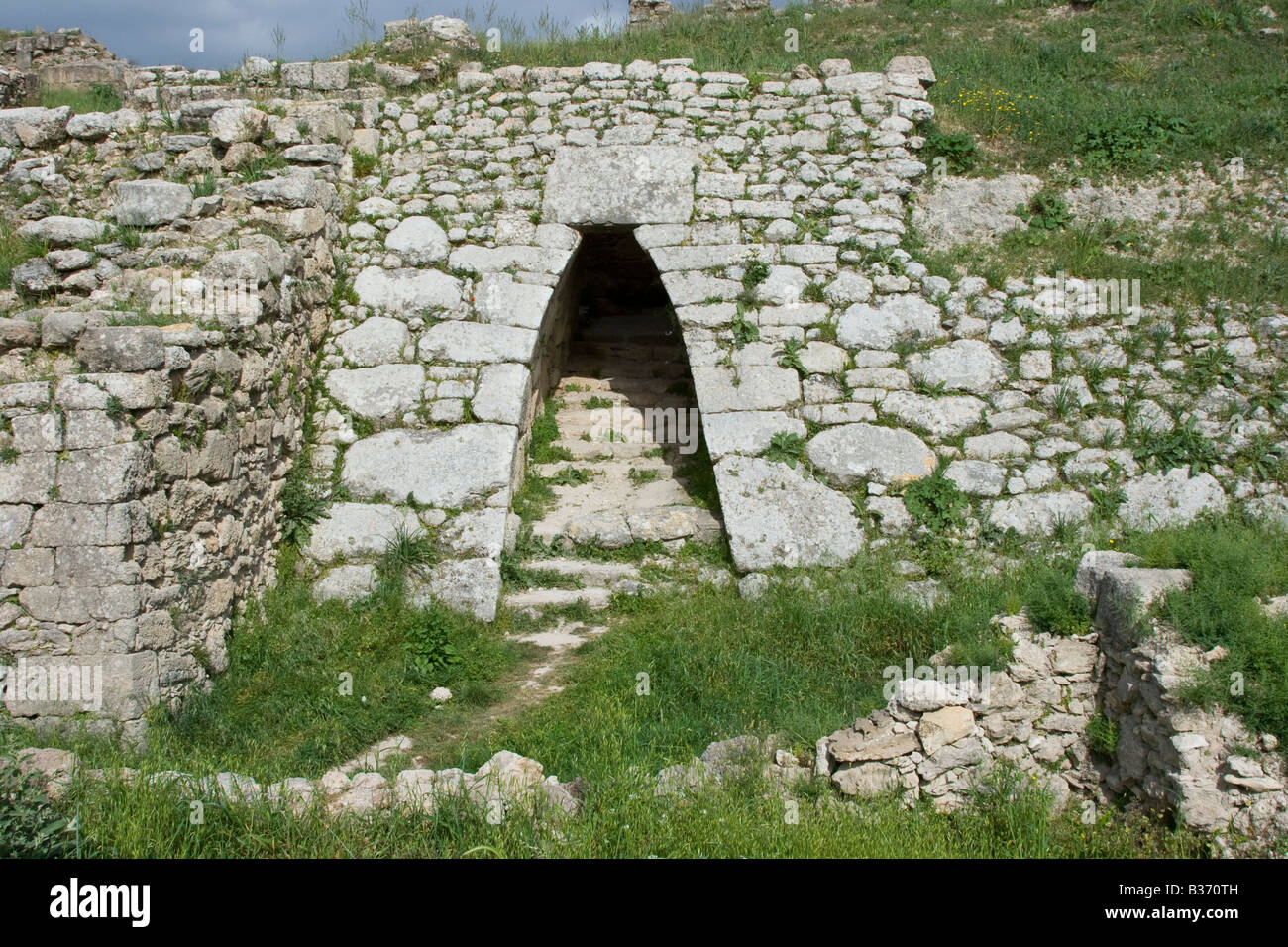 Ruinen von Ugarit in Latakia in Syrien Stockfoto