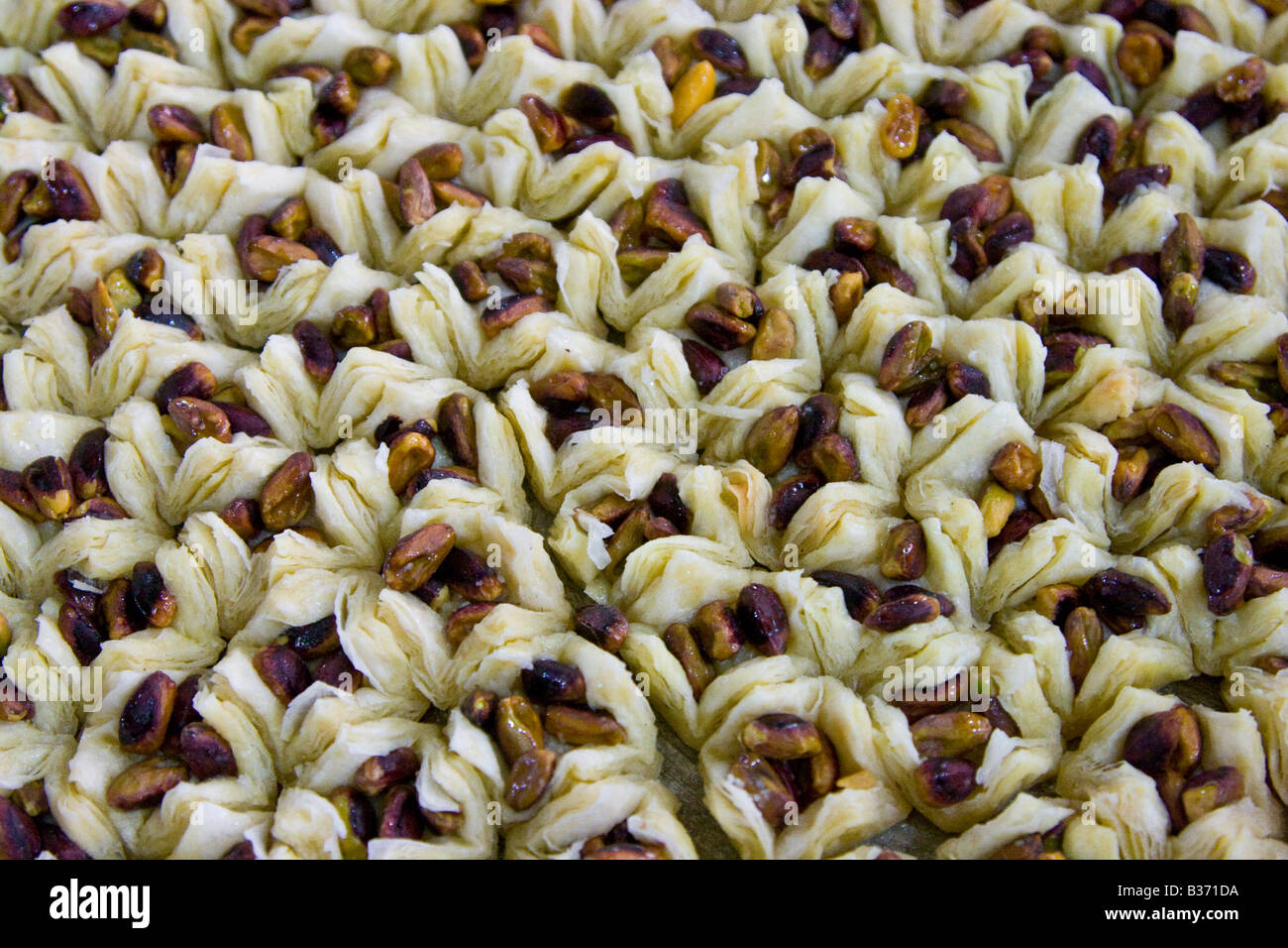 Süßigkeiten in einer Bäckerei in Aleppo Syrien Stockfoto