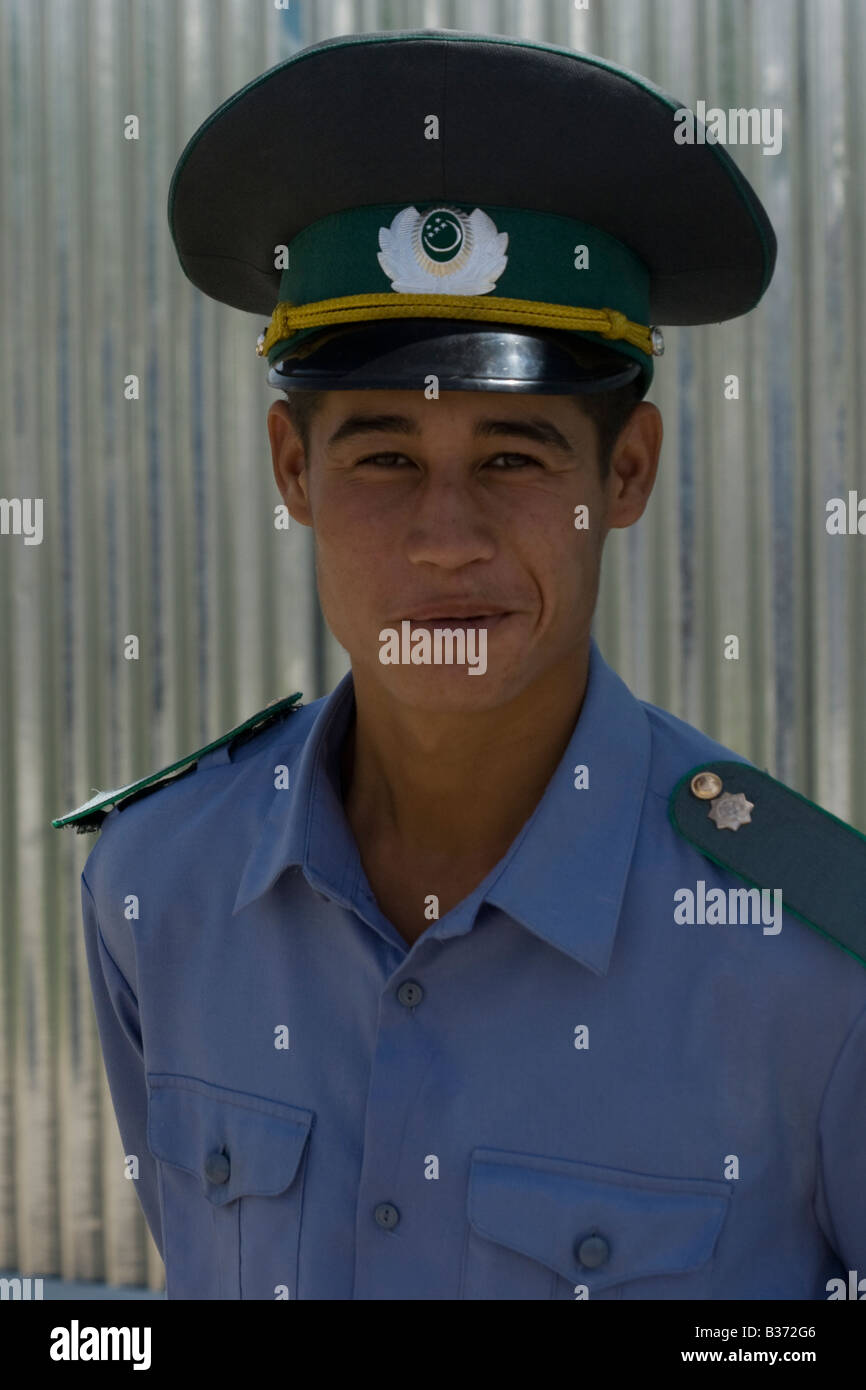 Junger turkmenische Soldat in Maria Turkmenistan Stockfoto