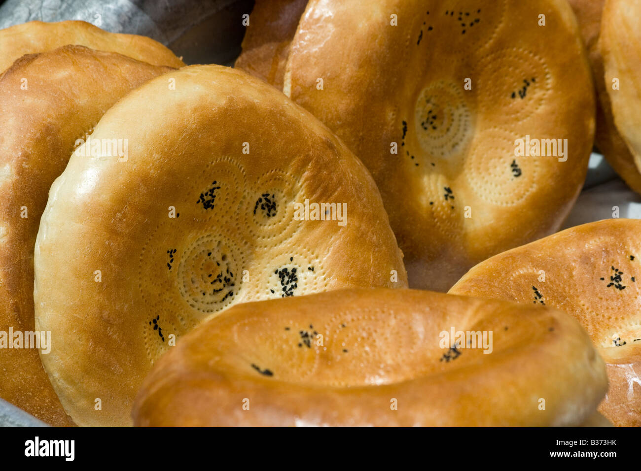 Brot in der Siab-Markt in Samarkand, Usbekistan Stockfoto