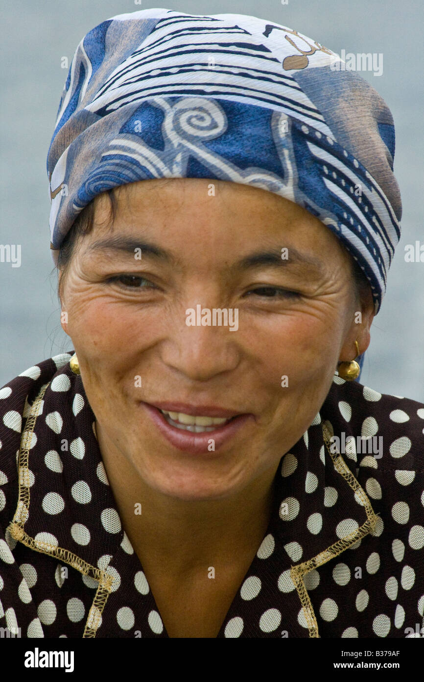 Uyghur Frau in Kashgar in Xinjiang Provinz China Stockfoto