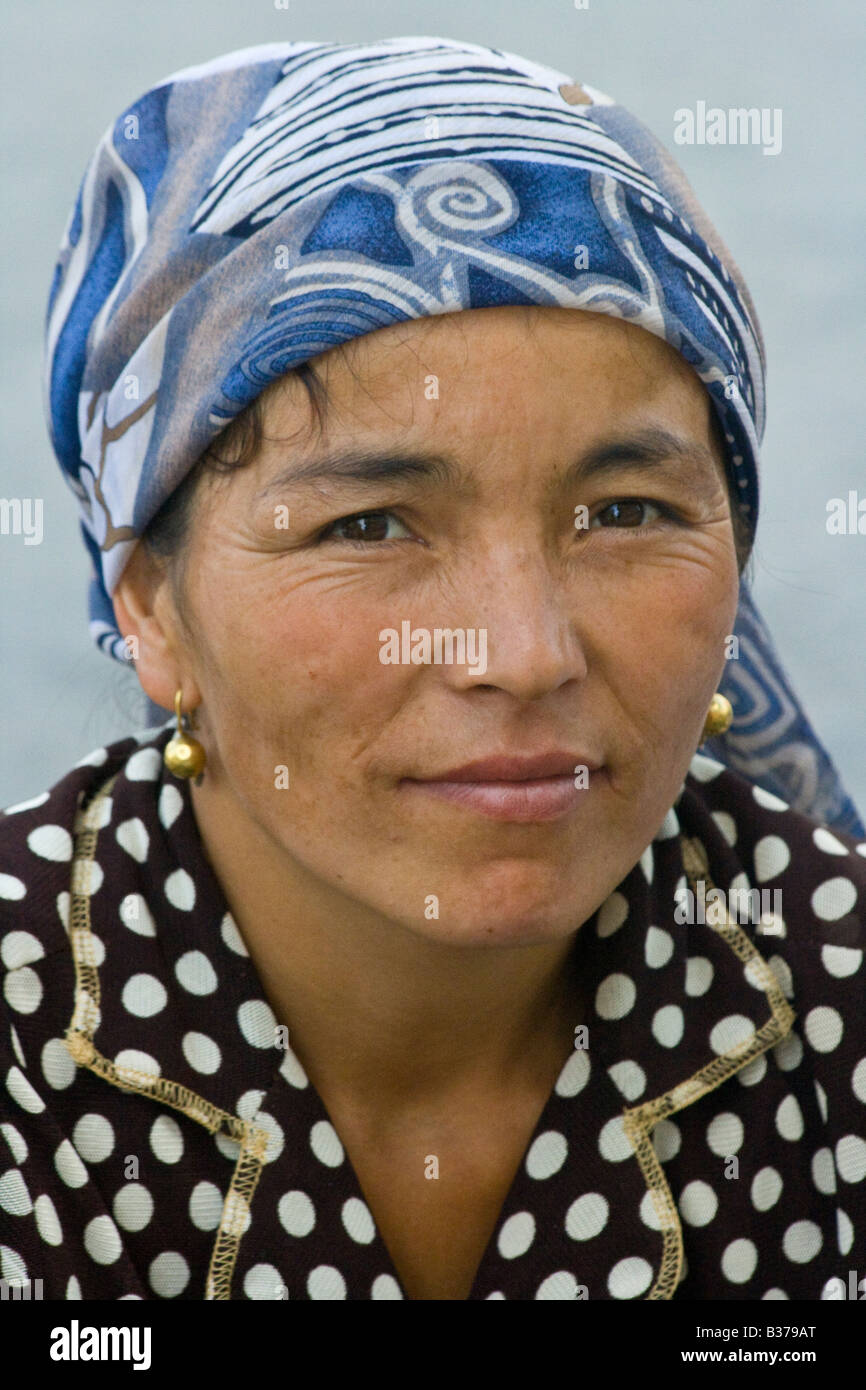 Uyghur Frau in Kashgar in Xinjiang Provinz China Stockfoto